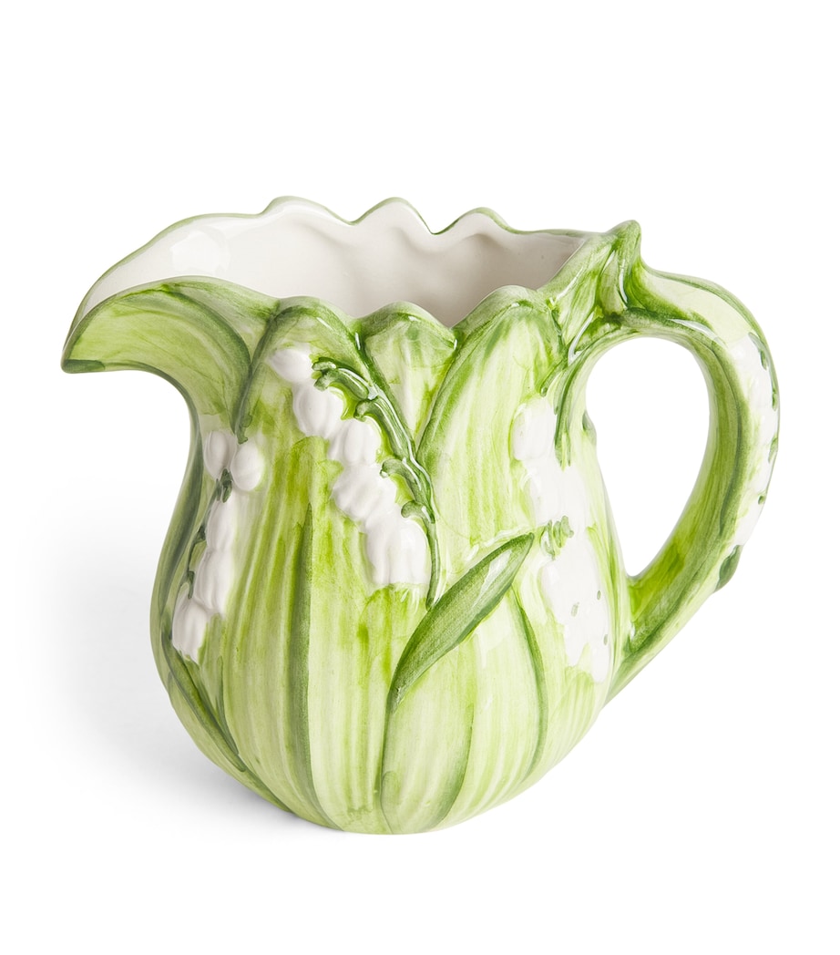 Lilly Of The Valley Milk Pot (8cm) WHITE/GREEN Image 1