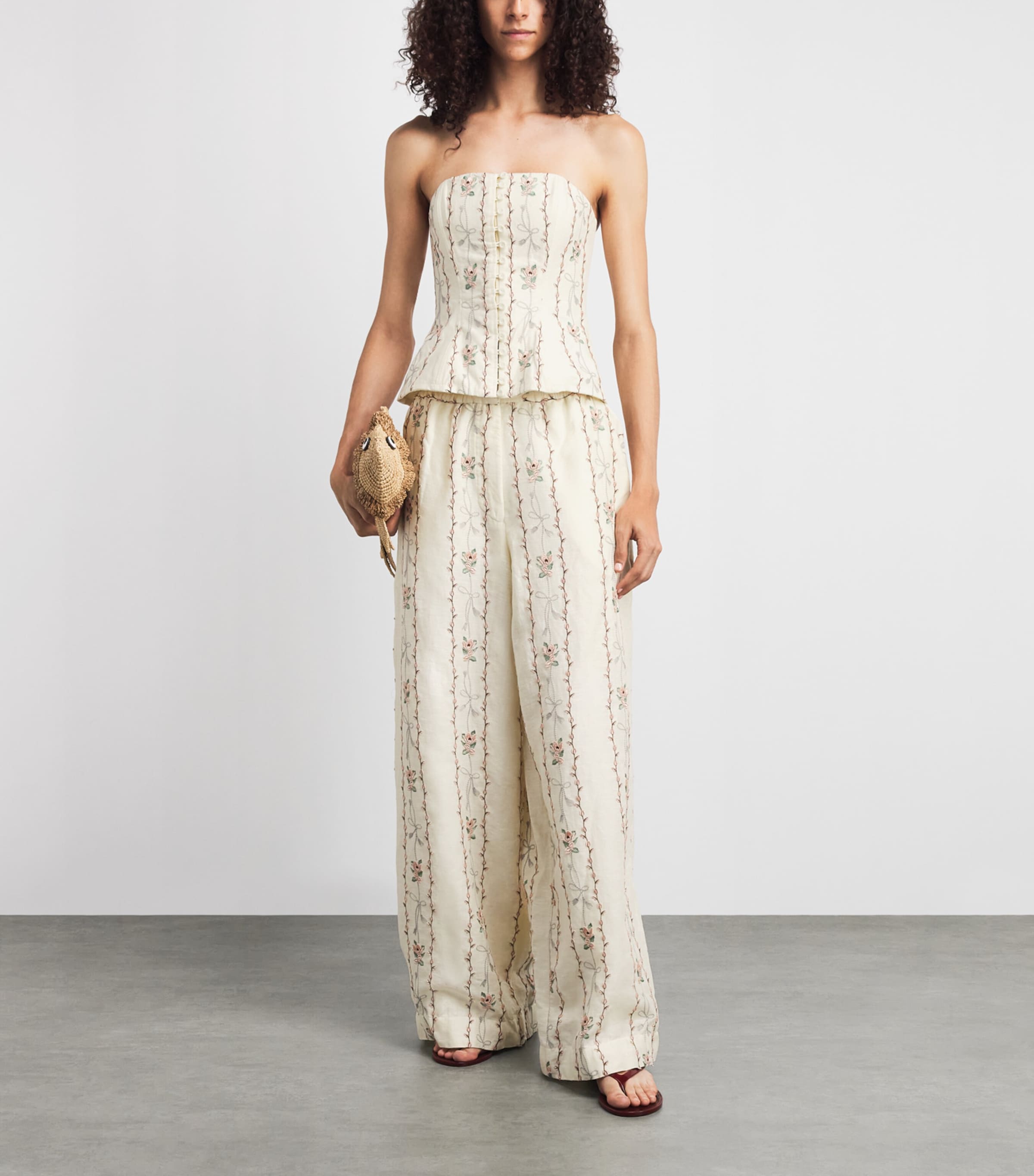 Agua By Agua Bendita Womens Linen Tota Navente Wide Trousers Image 2
