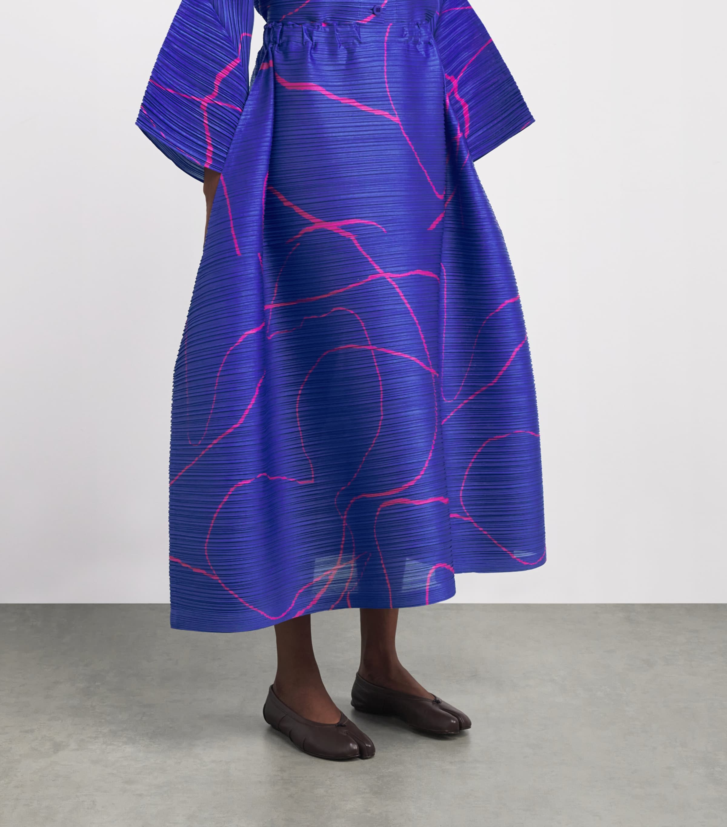 Printed Pause Midi Skirt BLUE Image 3