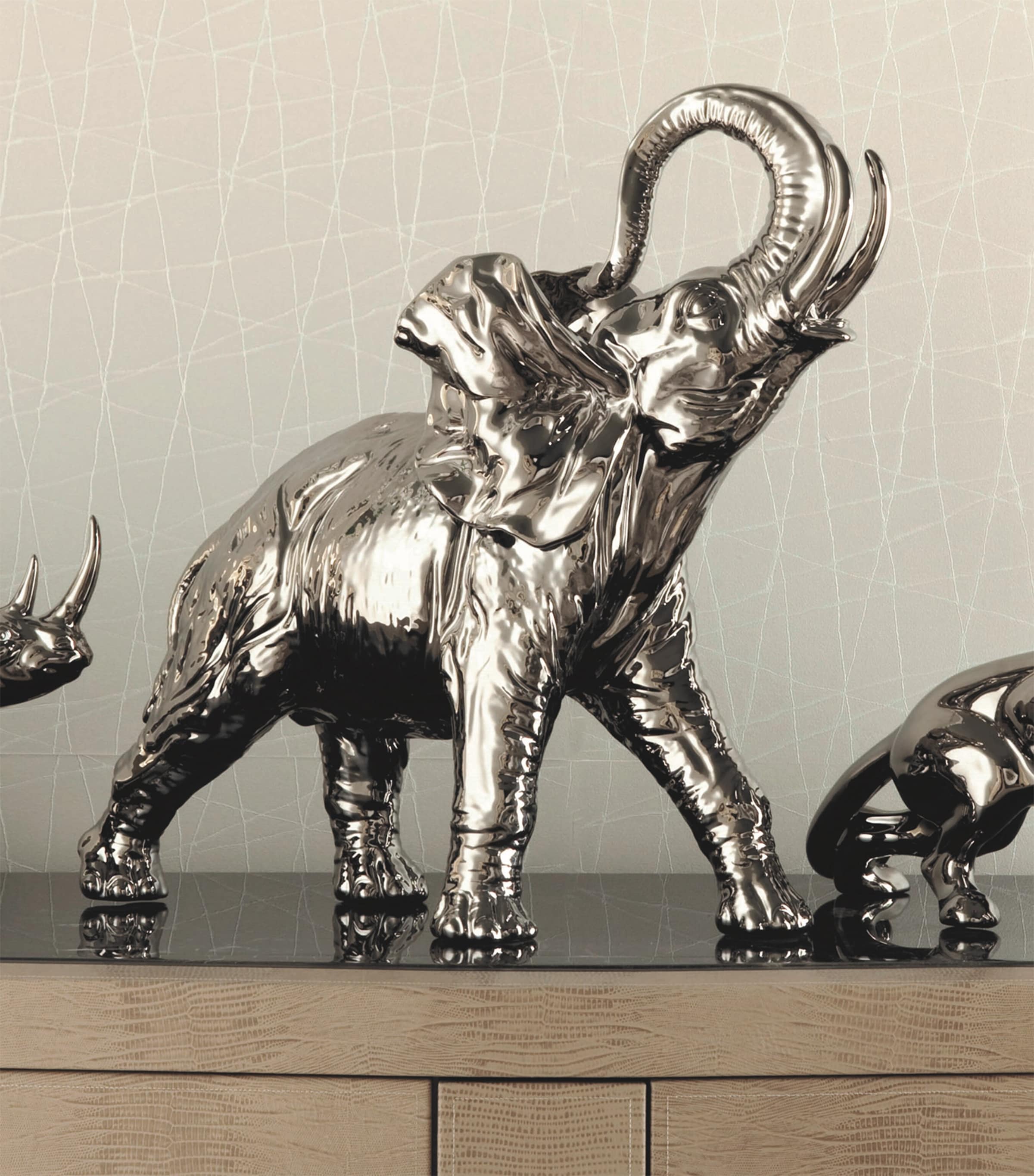 Giorgio Collection Platinum-Plated Lifetime Elephant Sculpture Image 2