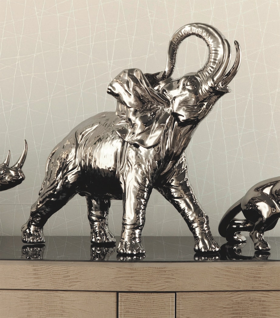 Giorgio Collection Platinum-Plated Lifetime Elephant Sculpture Image 2