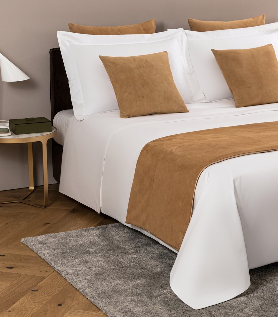 Frette Suede Bed Runner (120cm x 260cm) Camel Image 3