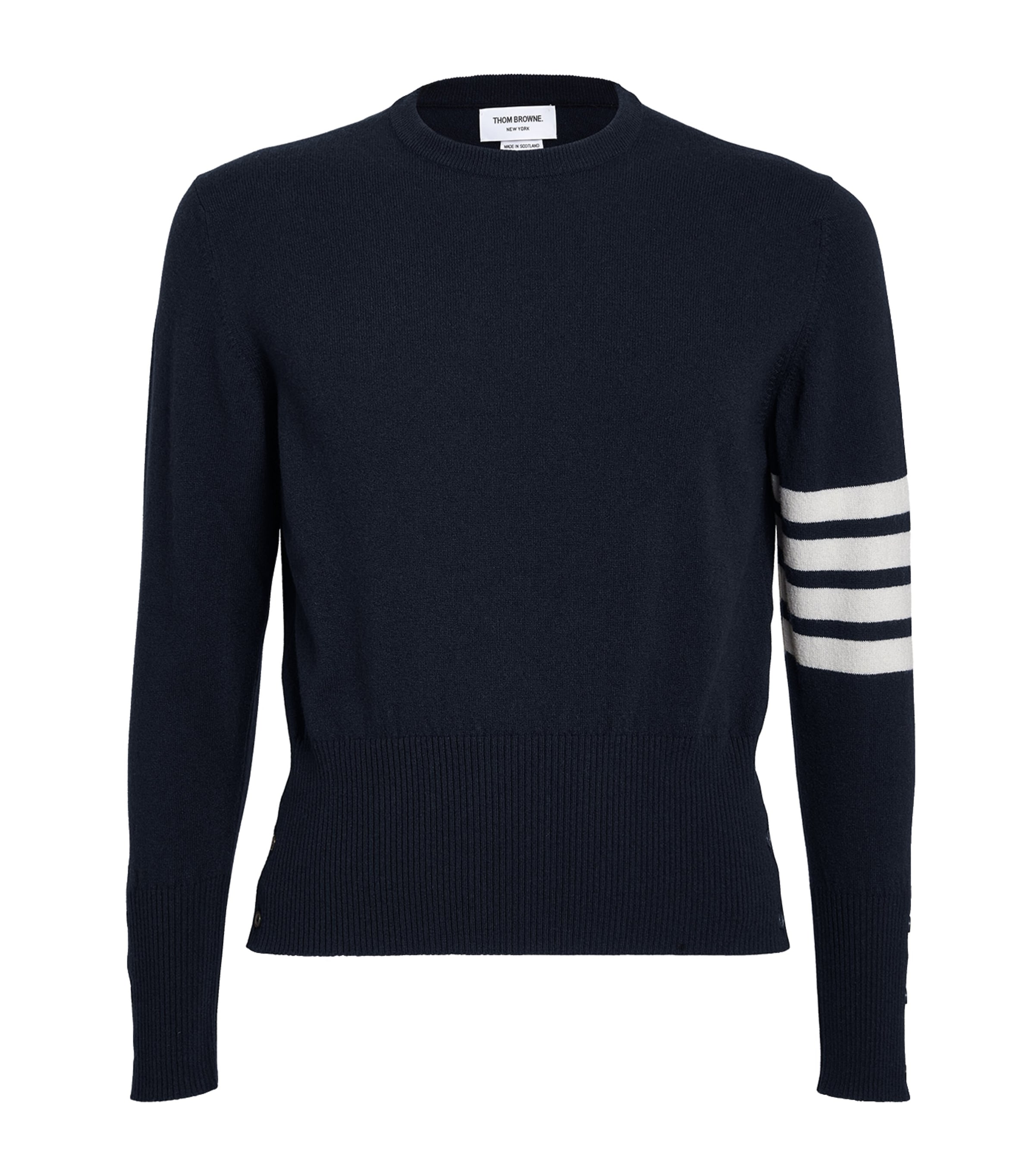 Thom Browne Wool Crewneck Sweater In Navy