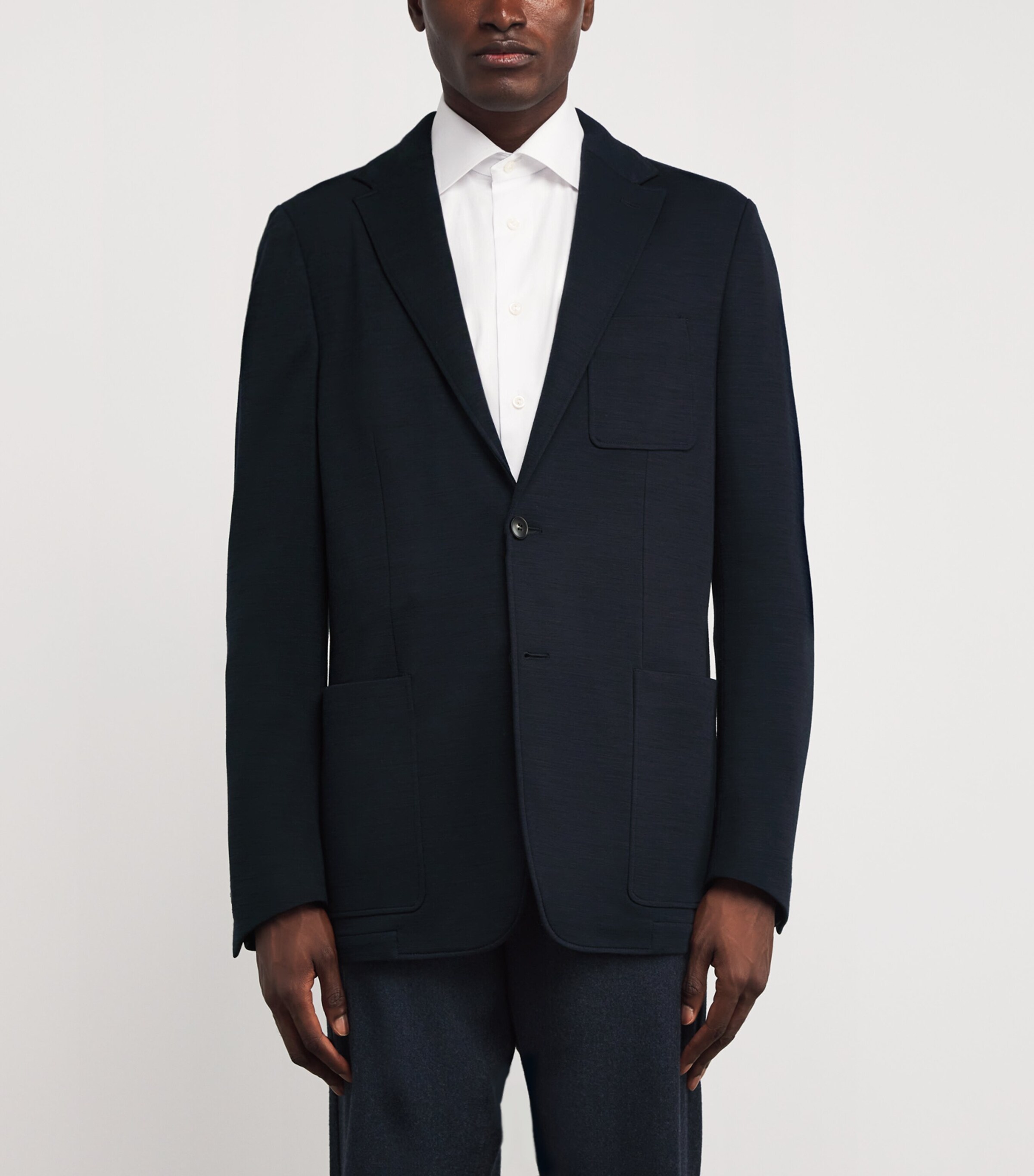 Canali Mens Wool-Cashmere Blazer Image 3