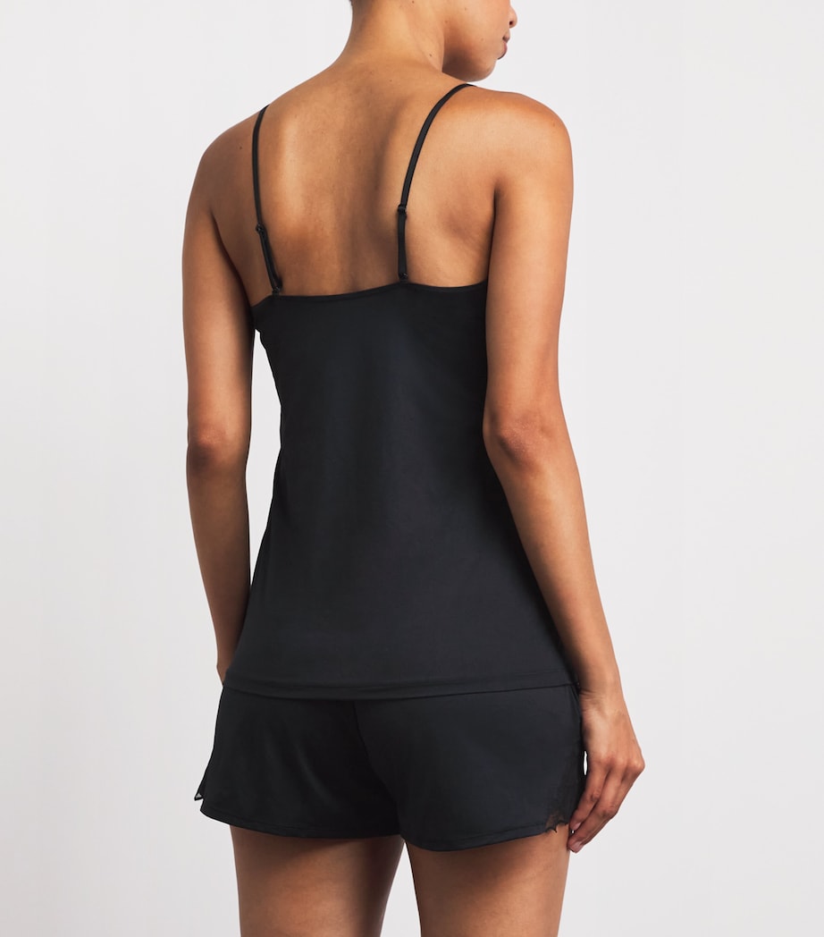 Falke Womens Lace-Trim Camisole Black Image 5