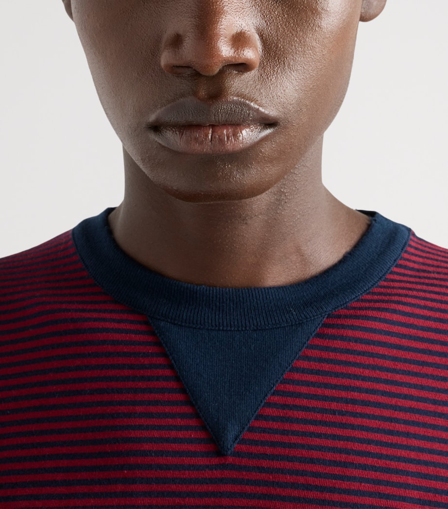 Cotton Stripe Oversized T-Shirt F0X57 Image 6