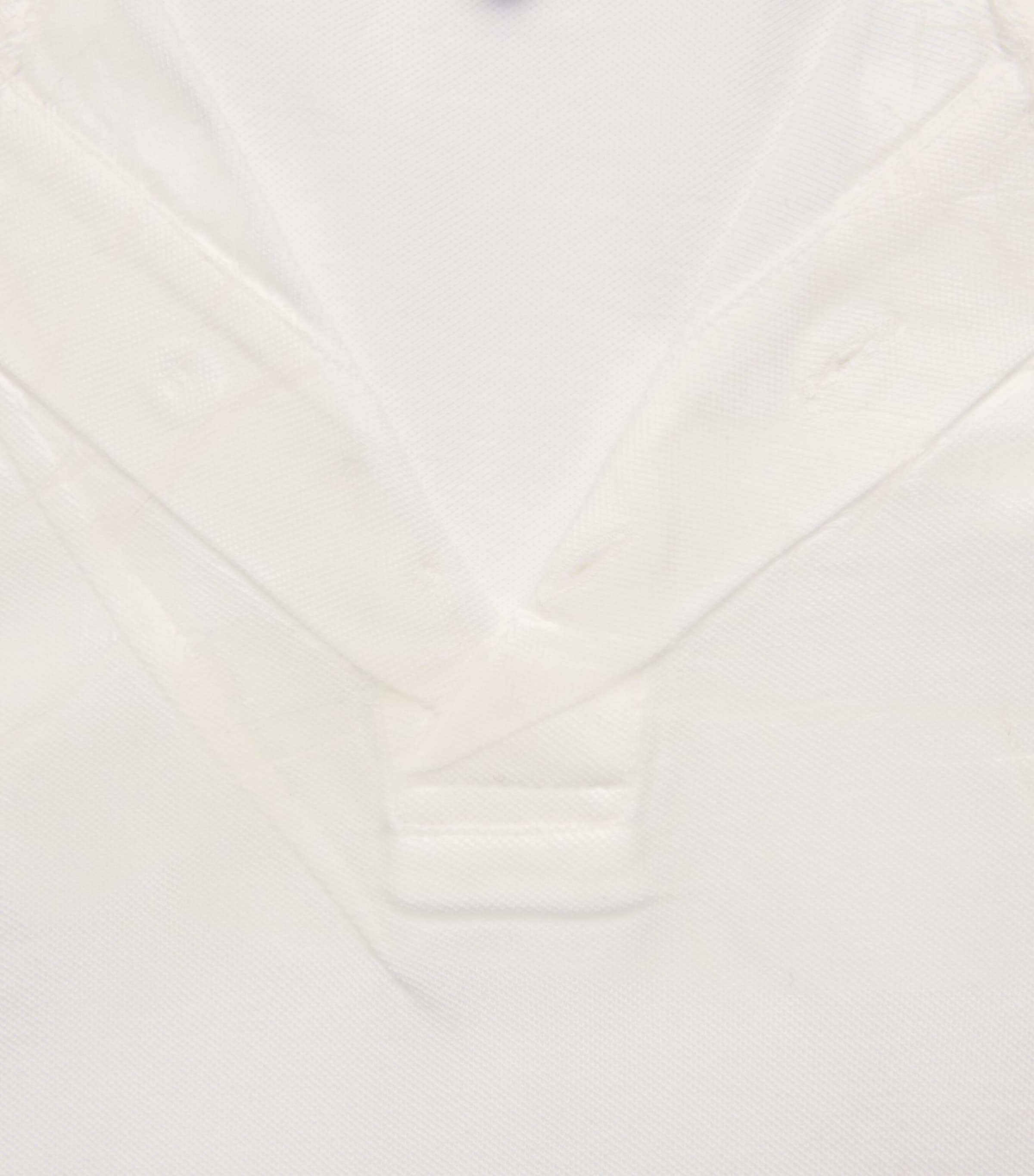 Maison Margiela Mens Cotton Open-Collar Polo Shirt Off White Image 6
