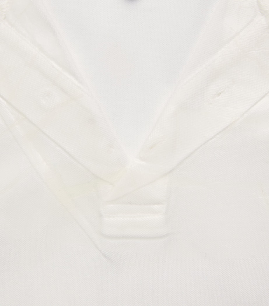 Maison Margiela Mens Cotton Open-Collar Polo Shirt Off White Image 6