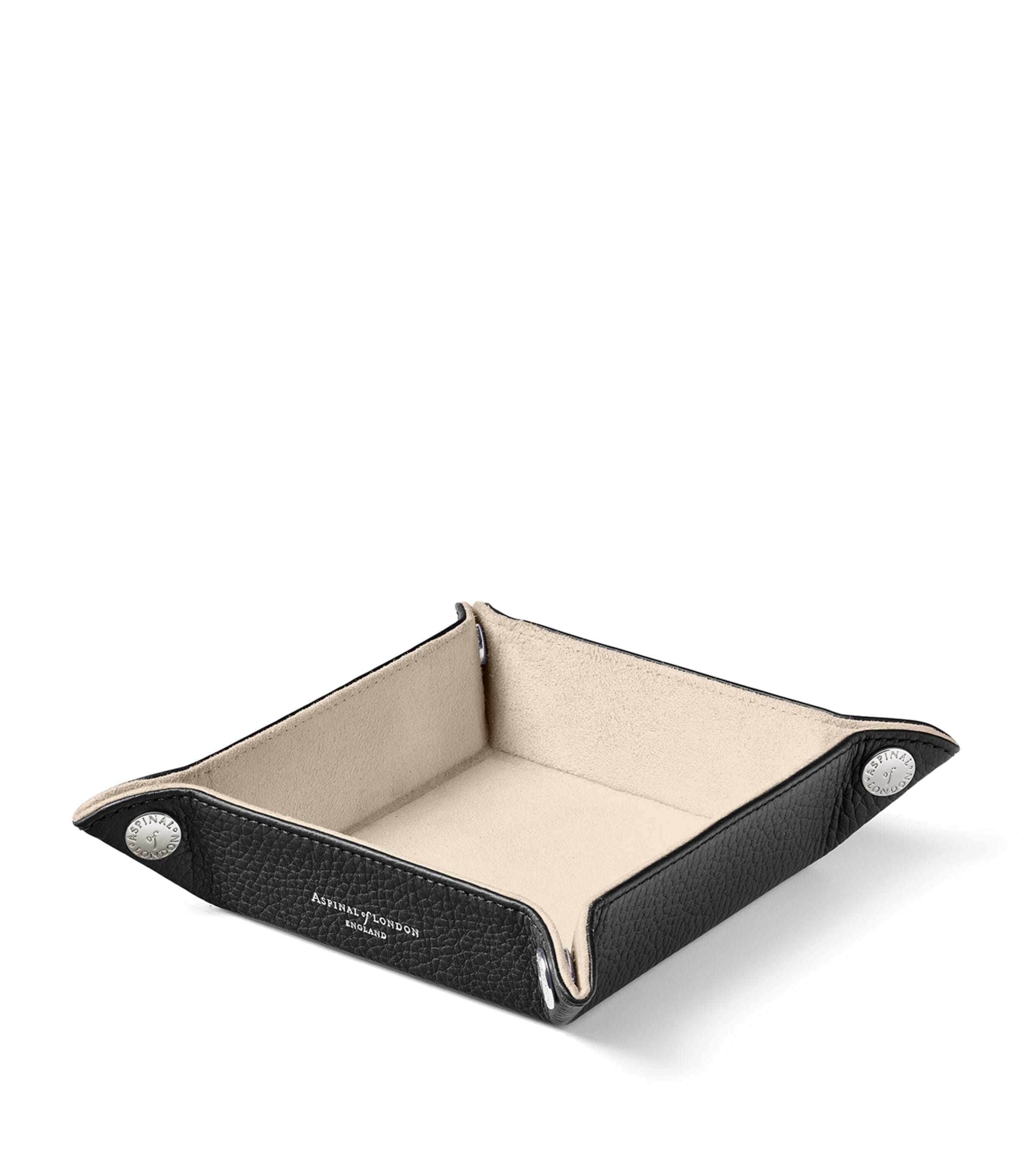 Aspinal Of London Mini Leather Tidy Tray In Black