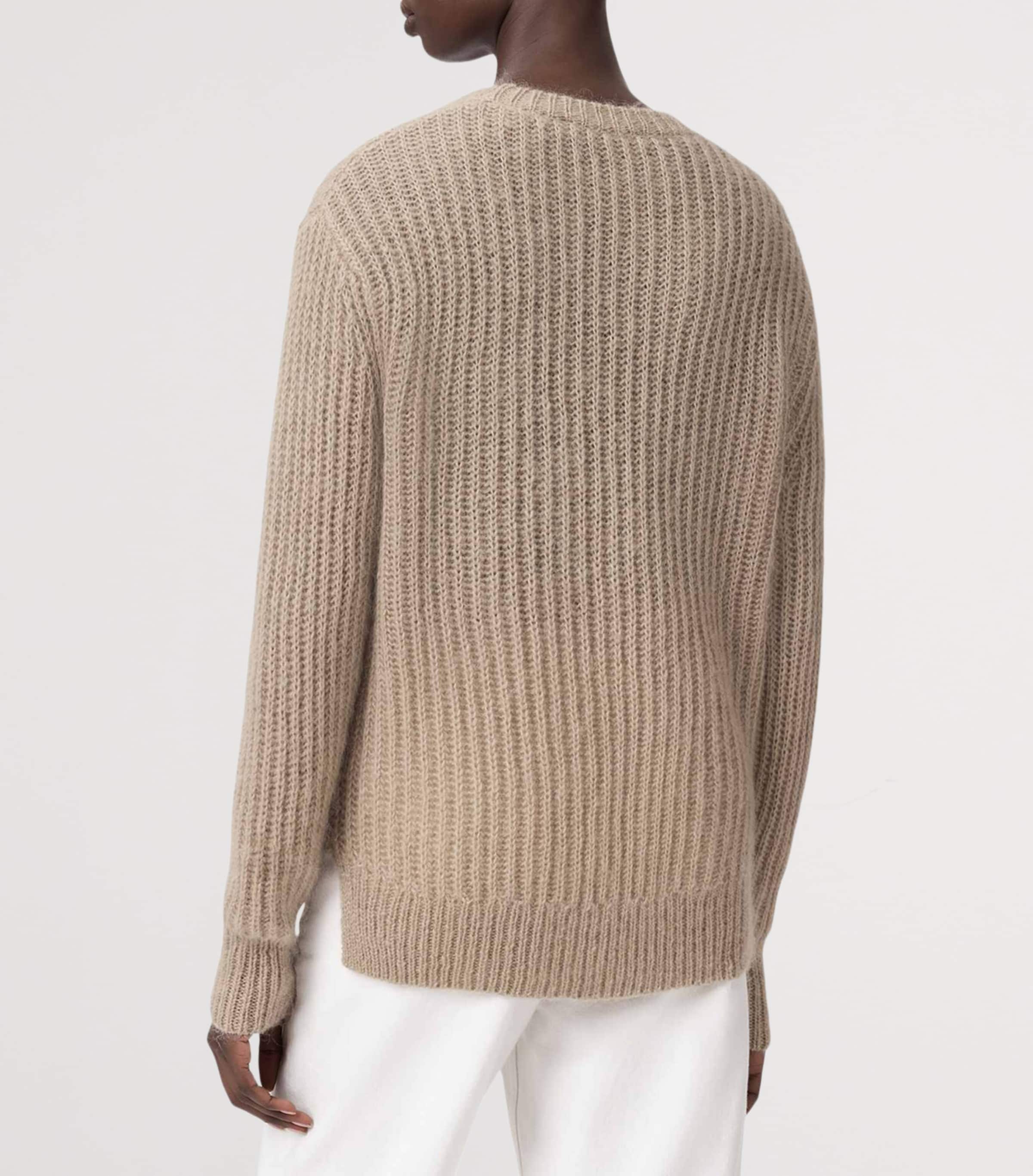 Wool-Blend Chain Sweater BARLEY WHITE Image 4