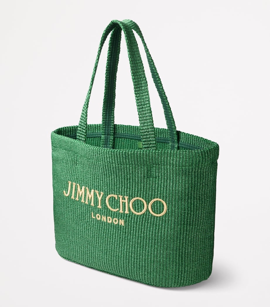 Raffia Beach Tote Bag DARK GREEN/GOLD/LIGH Image 2