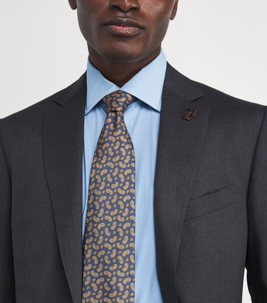 Patterned Formal Shirt 004 BLUE Image 6