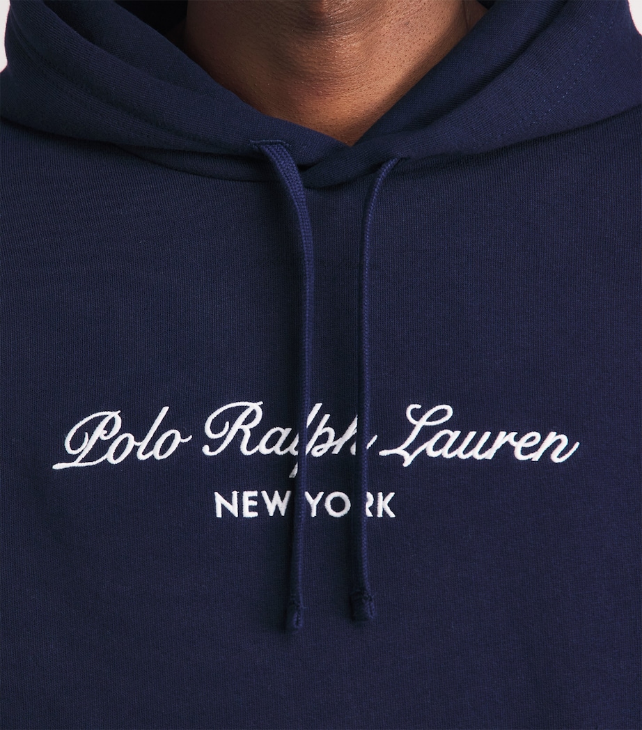 Polo Ralph Lauren Mens Embroidered Logo Hoodie Newport Navy Image 3