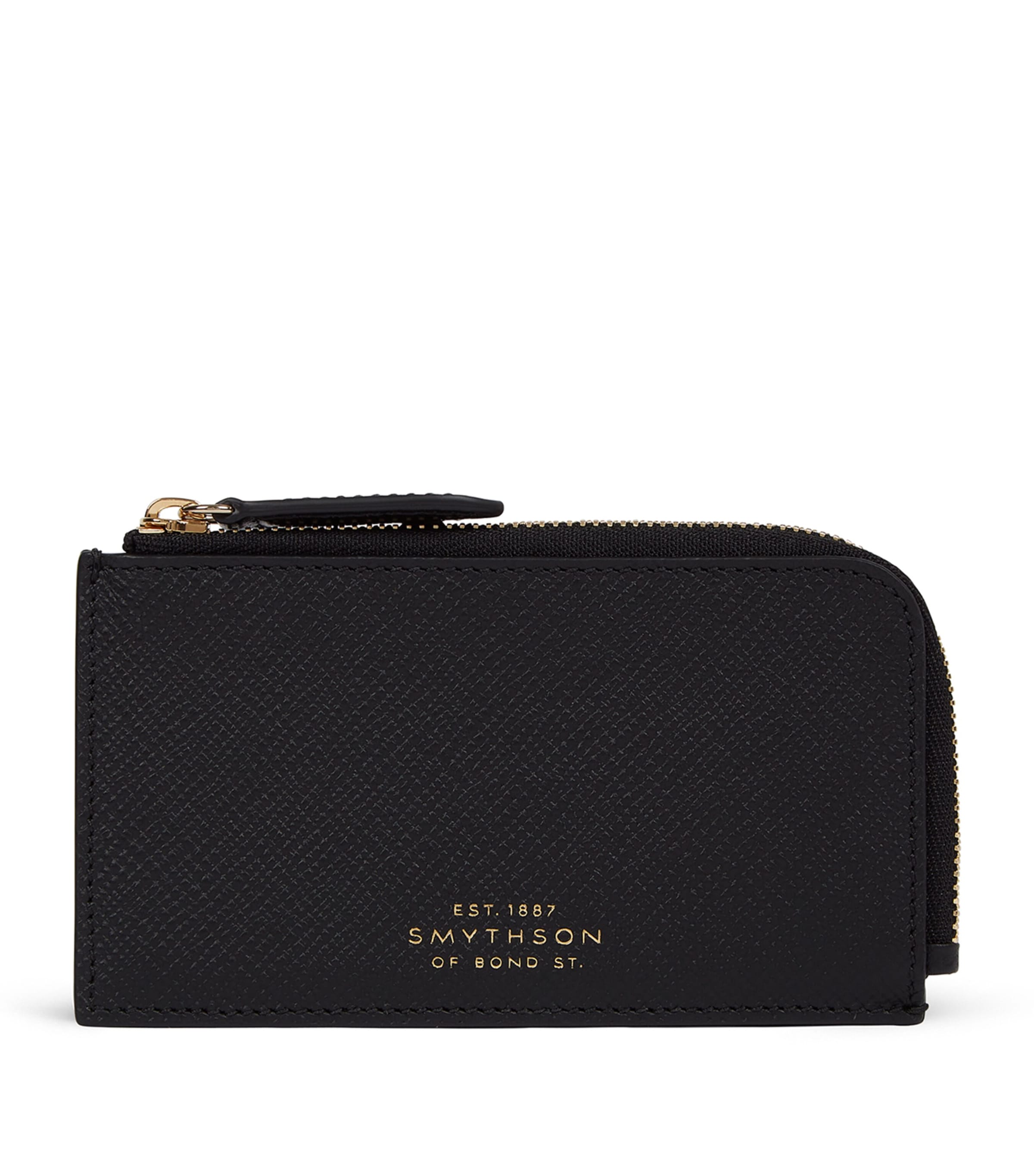 Leather 4-Card Coin Purse BLACK Image 3