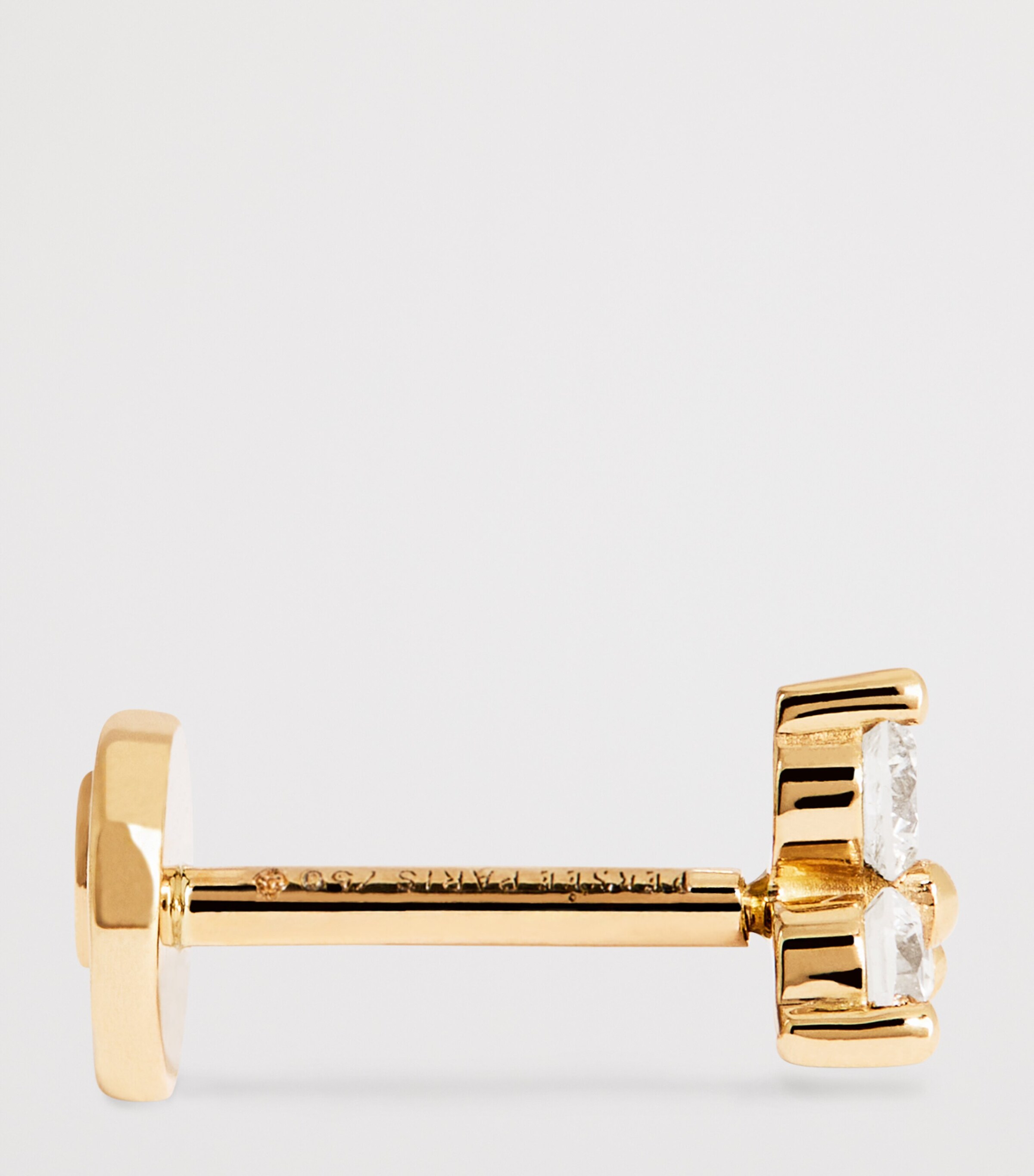 Persée Yellow Gold and Diamond Triangle Single Earring Yellow Gold Image 4