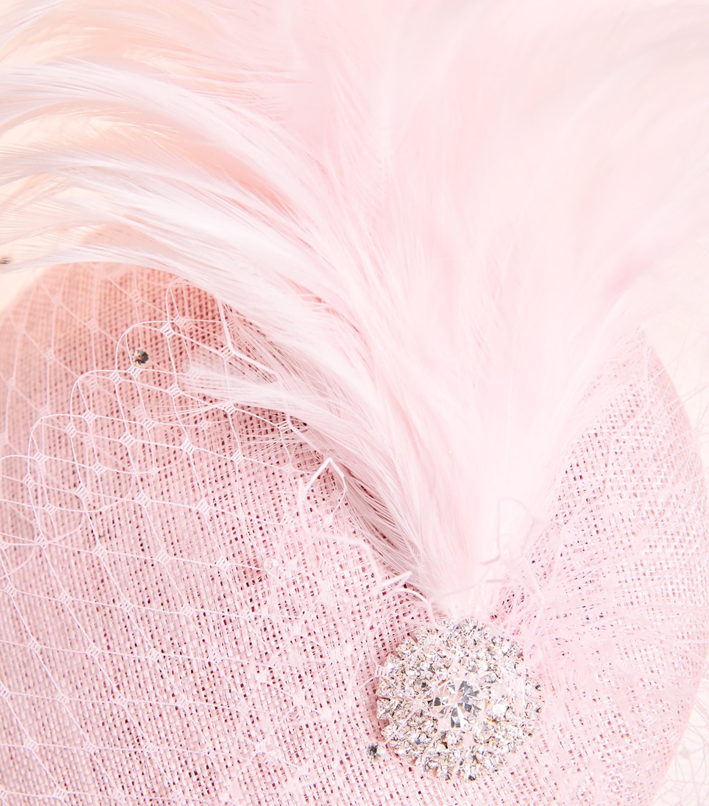 Victoria Grant Sinamay Straw Feathered Bellini Fascinator Baby Pink Image 5