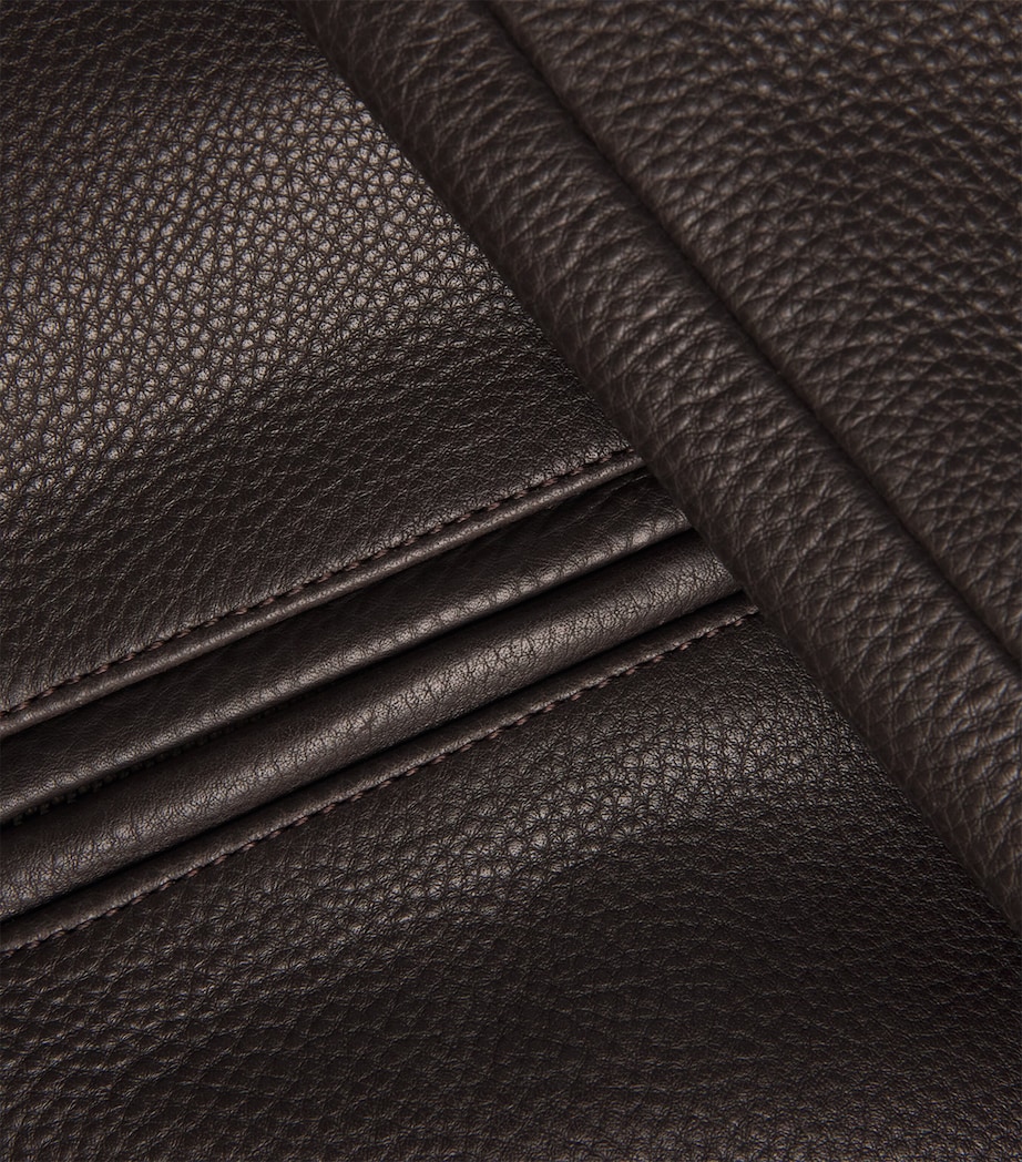 Won Hundred Mens Leather Bomber Jacket Coffee Bean Image 6