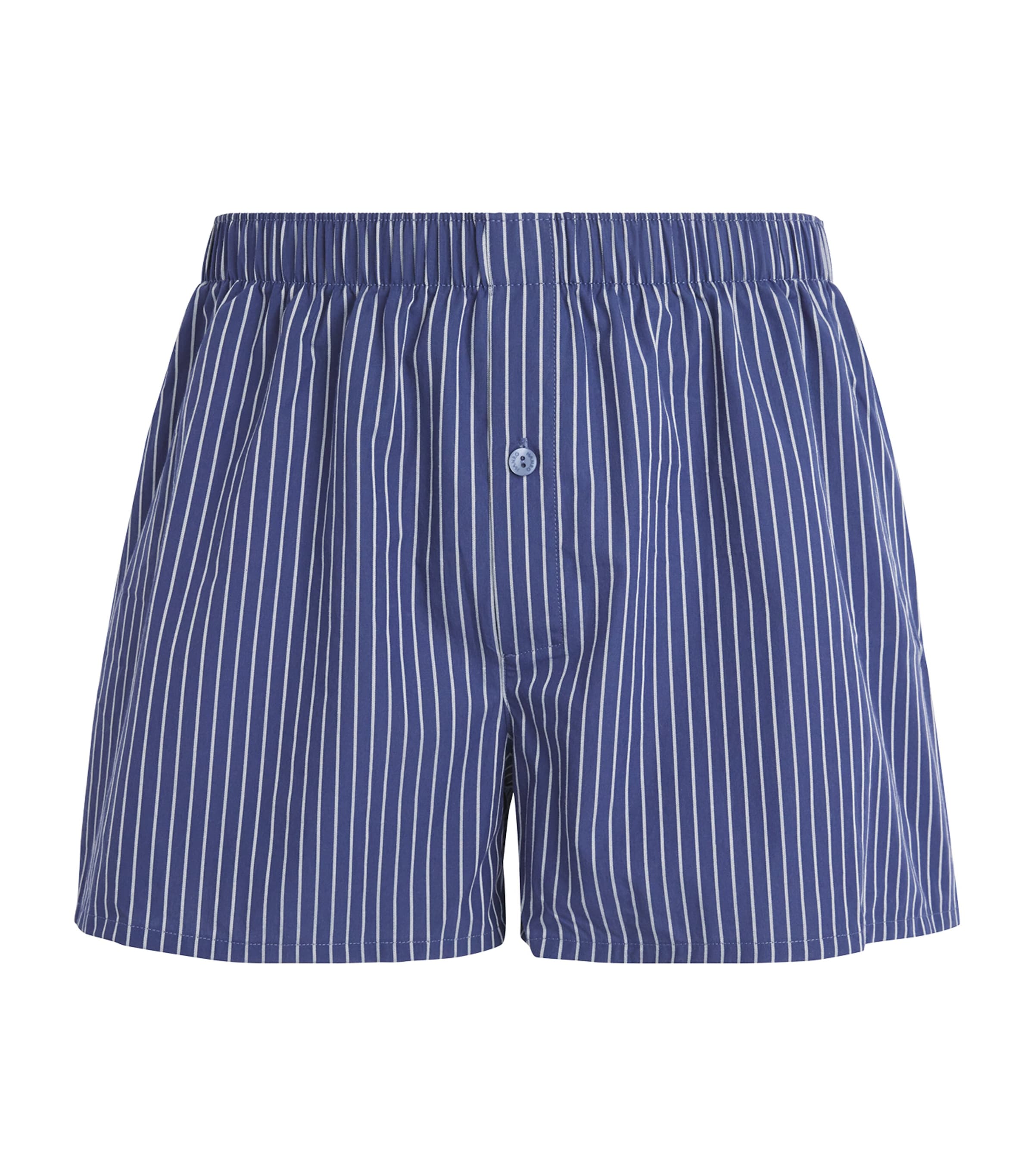 Hanro Cotton Fancy Boxer Shorts In Blue