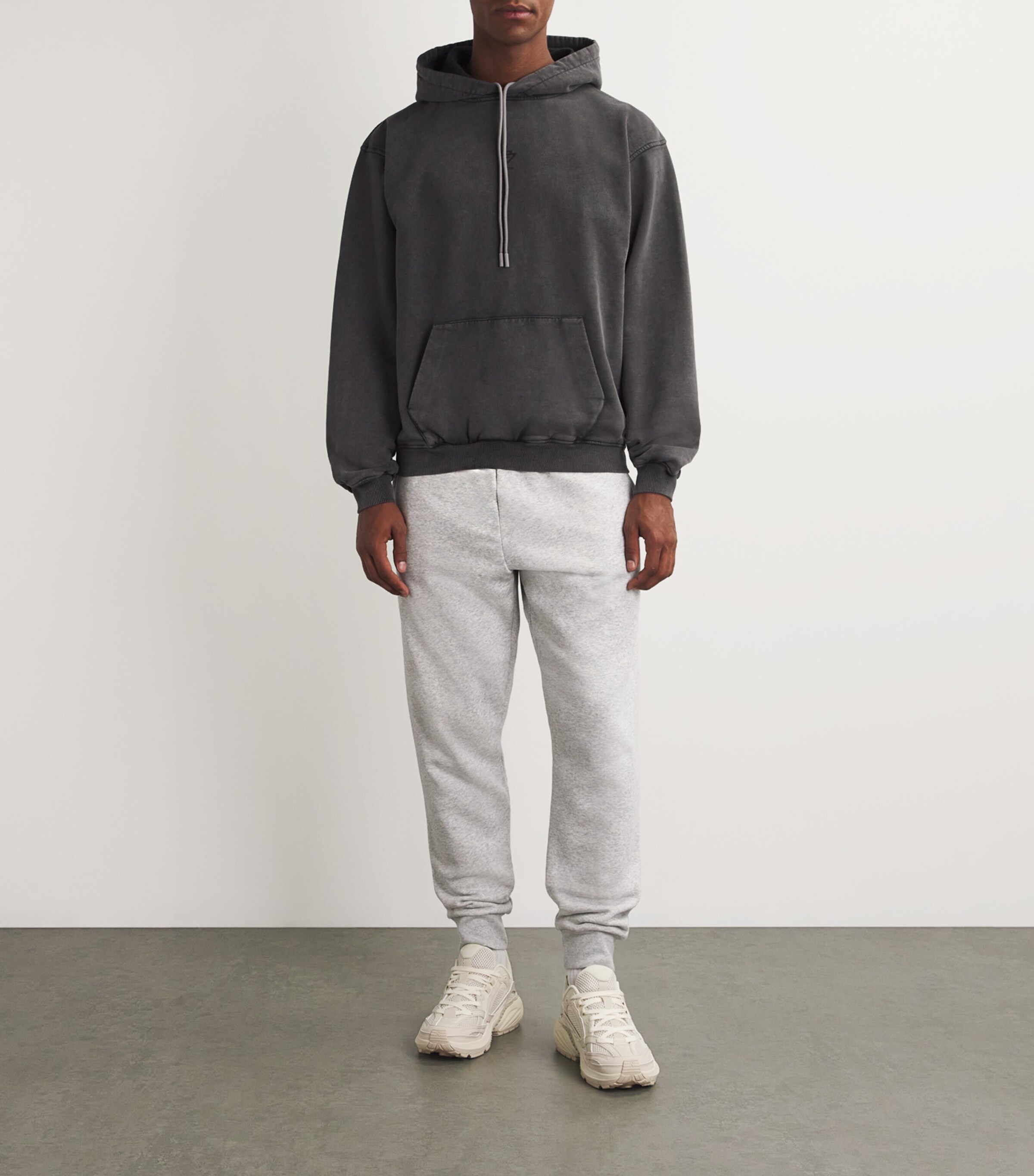 Represent 247 Mens Oversized Logo Hoodie Pewter Image 2