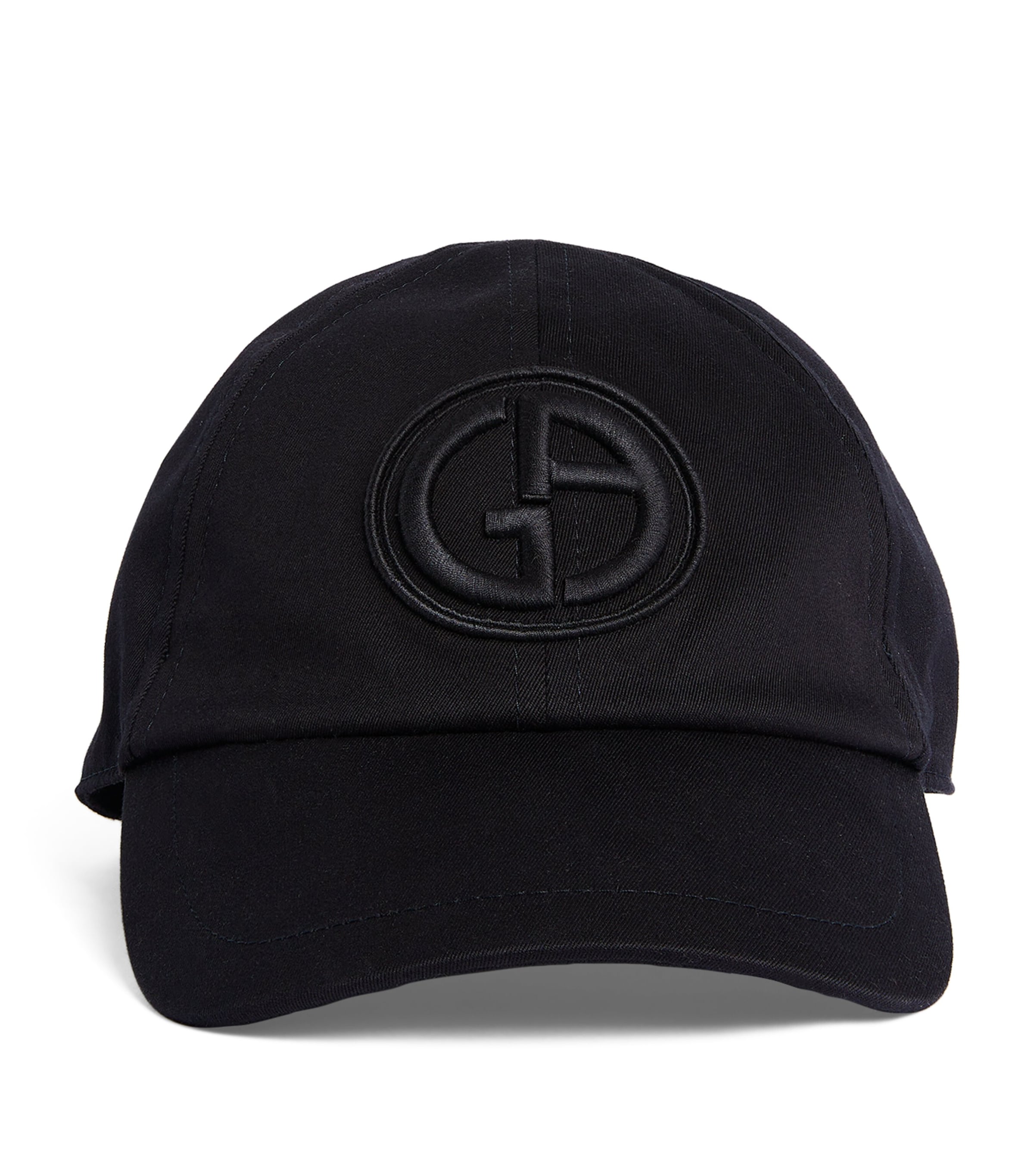 Giorgio Armani Embroidered Logo Baseball Cap In Blue