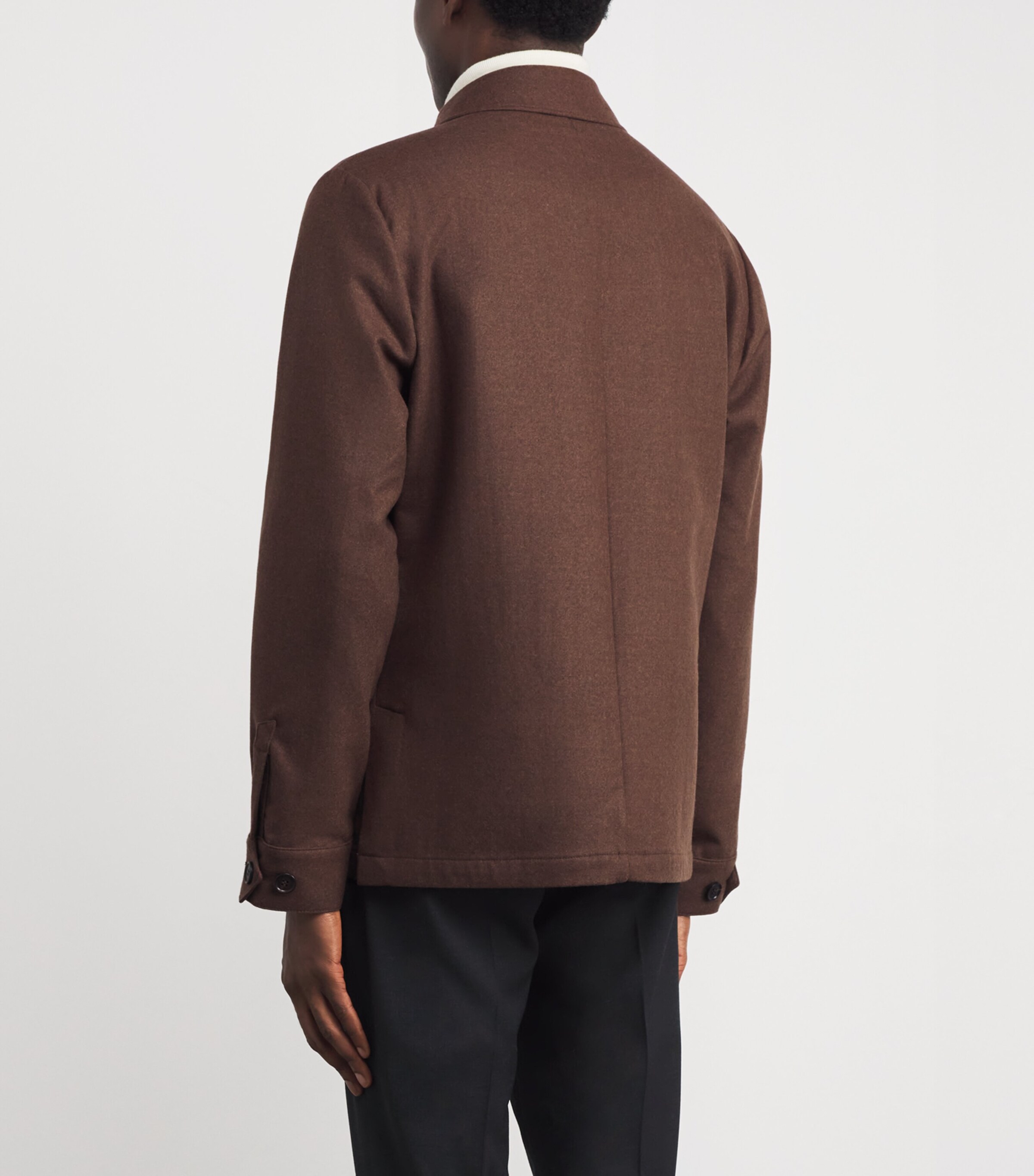 Wool-Silk Overshirt 31 BRICK BROWN Image 4