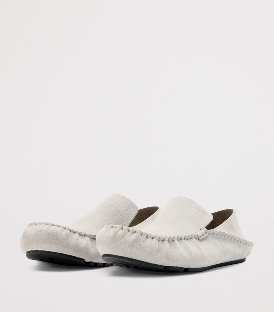 LOEWE Suede Rambla Loafers Light Grey Image 2