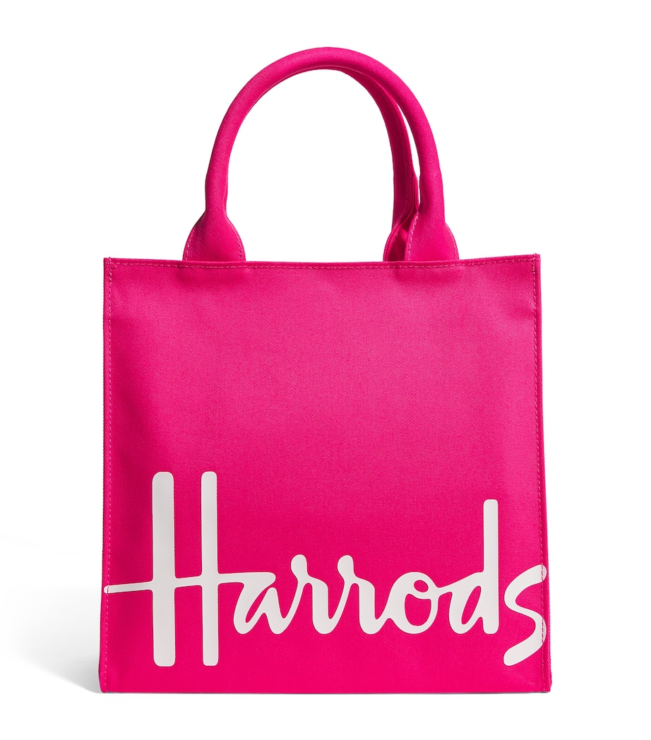 Small Cotton Logo Tote Bag BRIGHT PINK Image 1