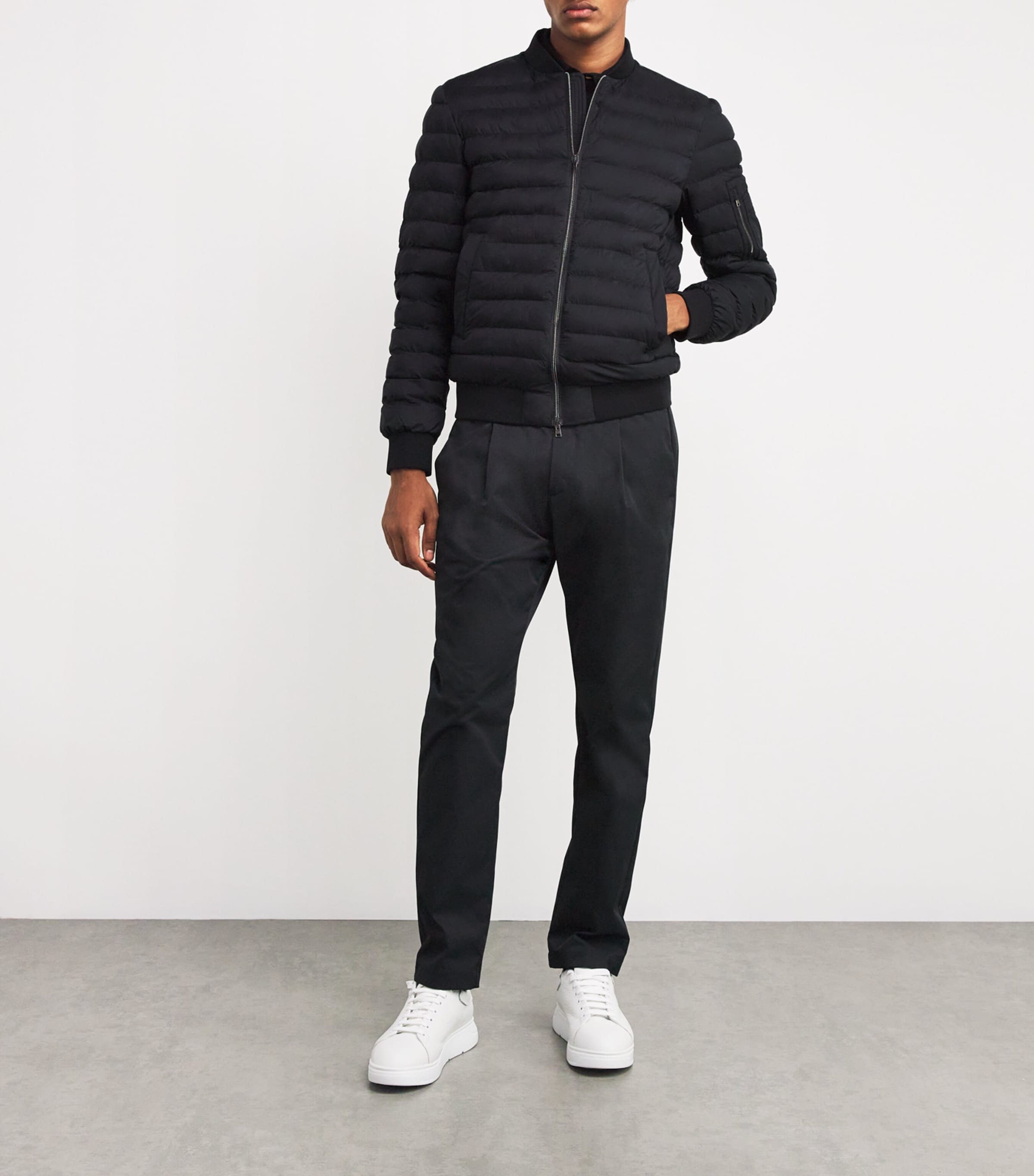 Padded Bomber Jacket 9300NERO Image 2