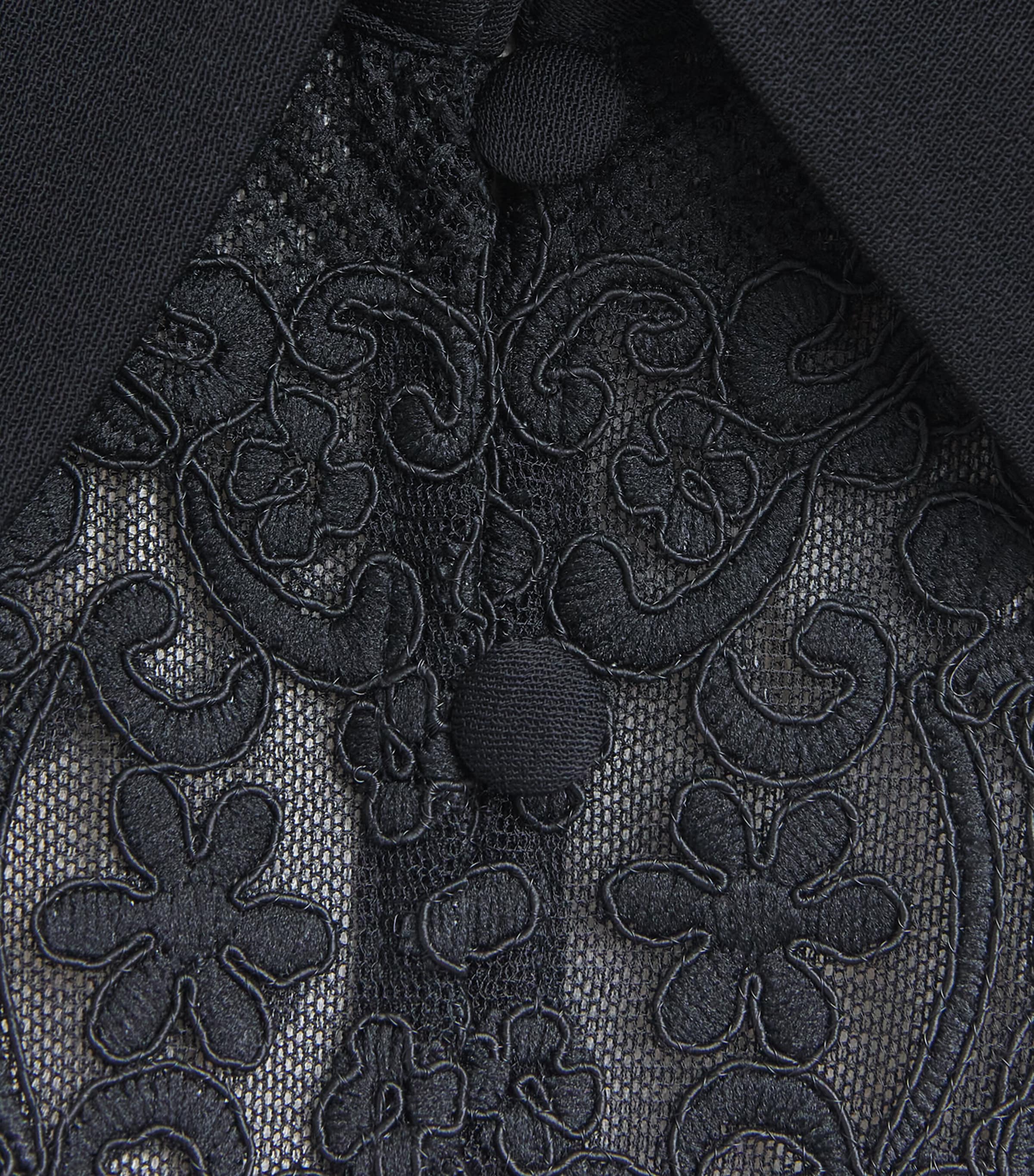 Lace-Trim Polka Dot Maxi Dress CREAM/BLACK Image 5