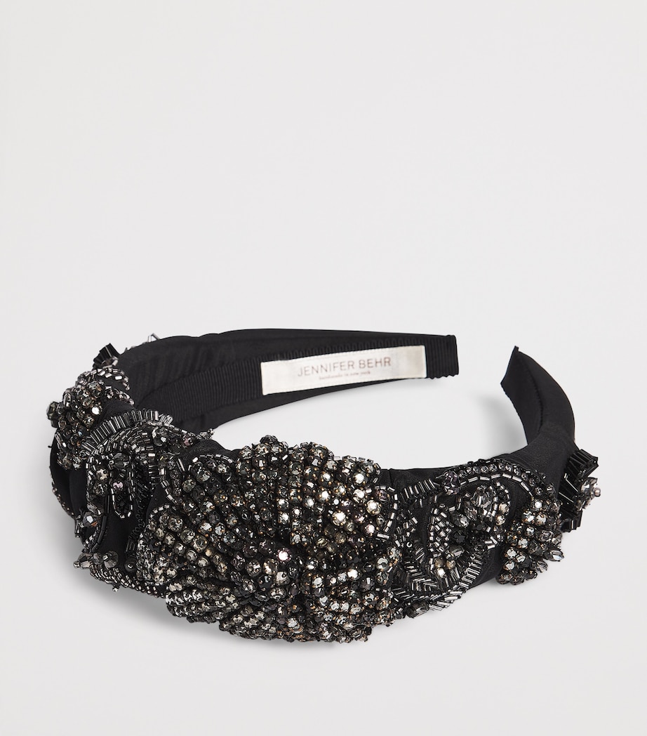 Beaded Scarlette Headband JET Image 3