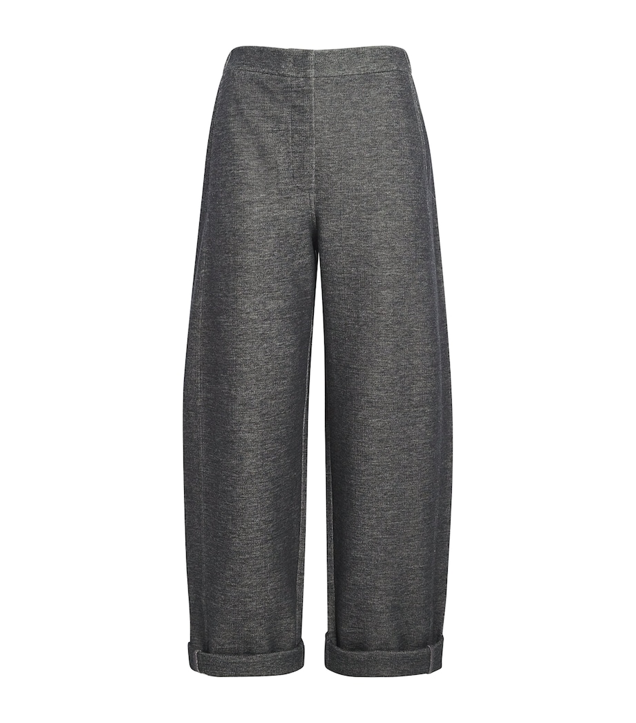 Wool-Blend Barrel Trousers DARK GREY Image 1