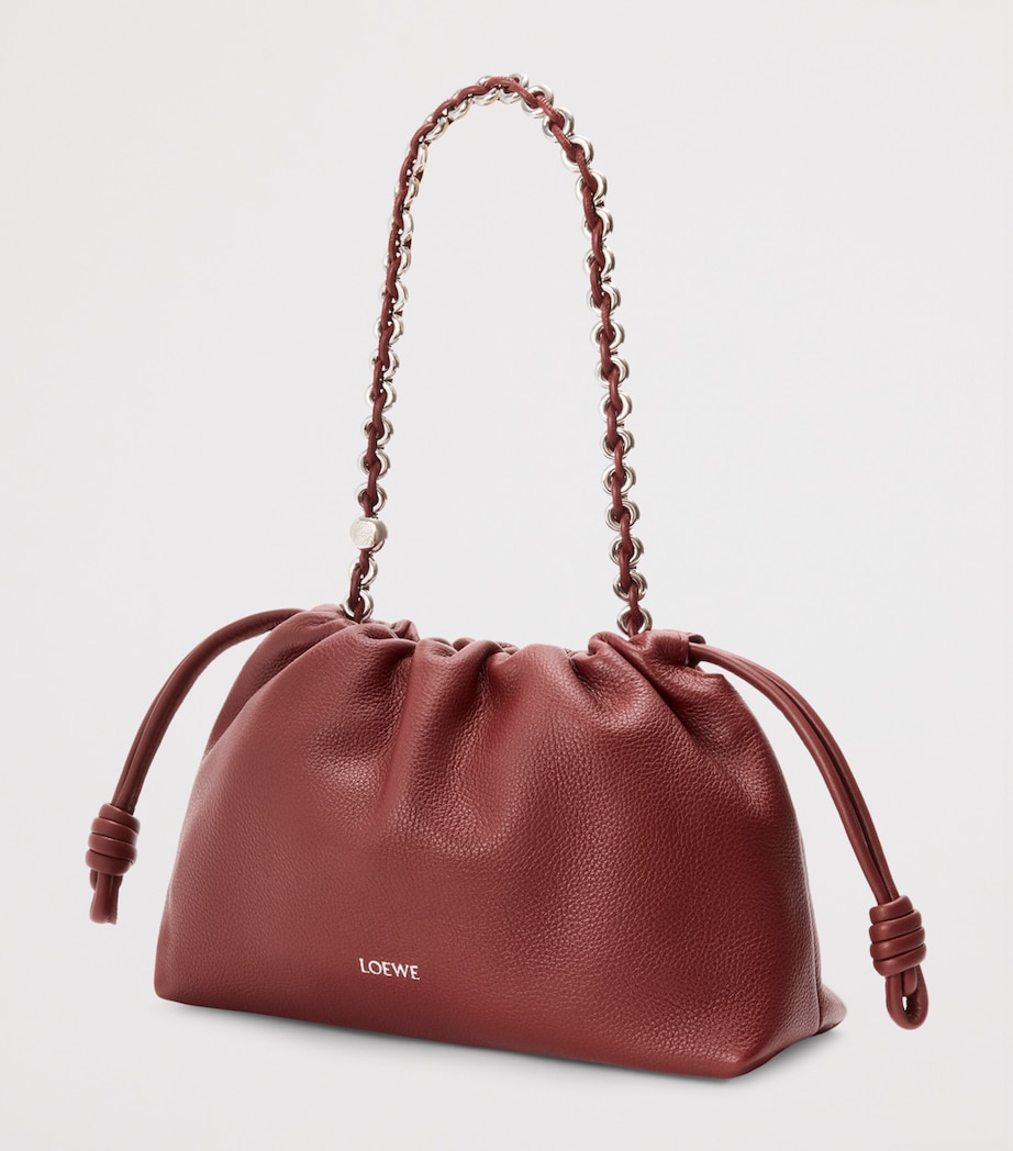 Medium Leather Flamenco Shoulder Bag MAHOGANY Image 3