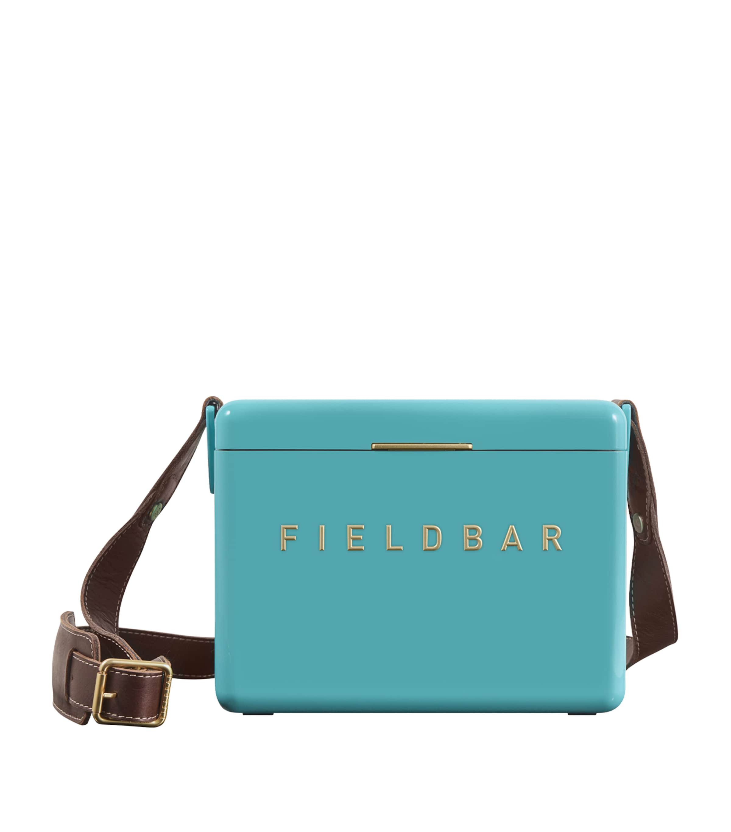 Mini Bar Cooler Box with Leather Sling (4L) BLUE Image 6