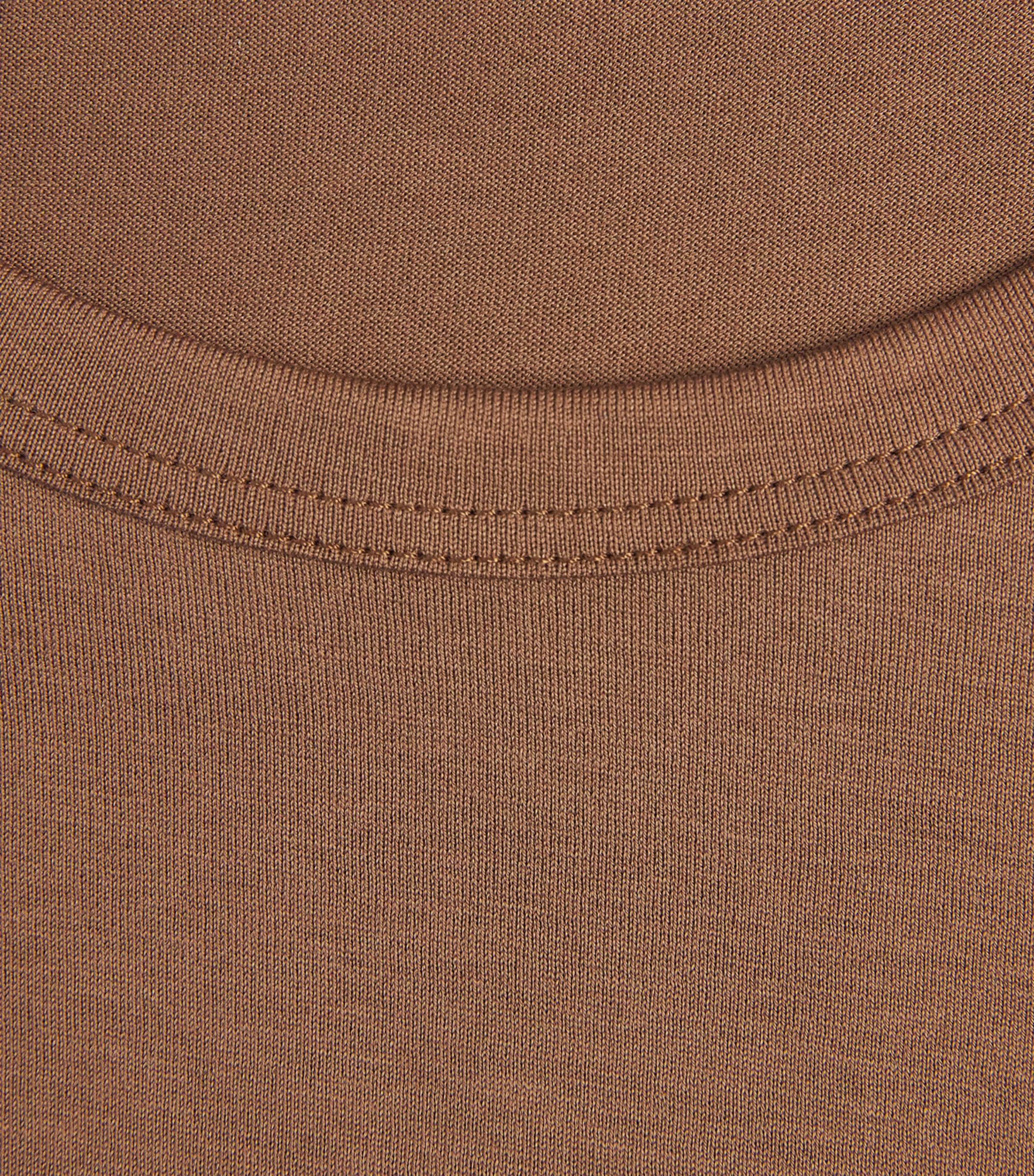 Sunspel Mens Supima Cotton Classic T-Shirt Brgu Bronze Image 6