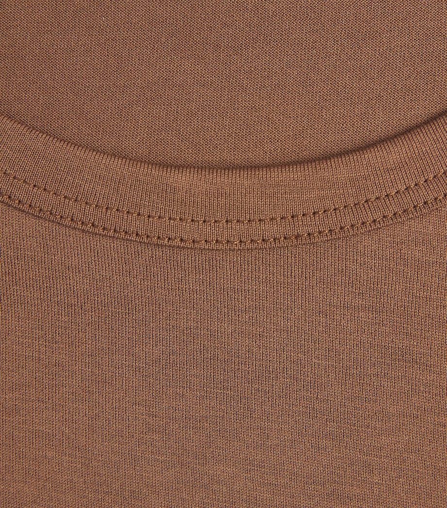 Sunspel Mens Supima Cotton Classic T-Shirt Brgu Bronze Image 6