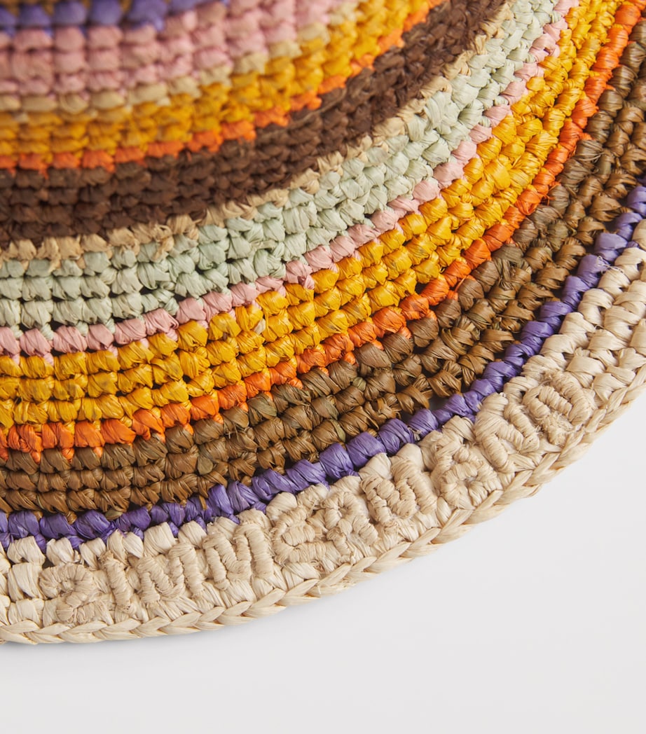 Zimmermann Raffia Stripe Bucket Hat Striped Multi Image 4