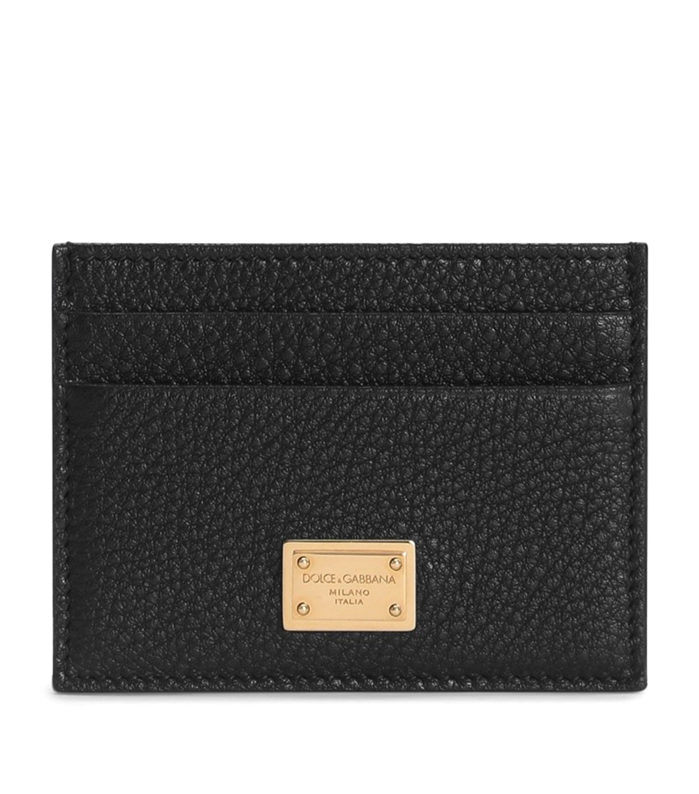 Dolce&Gabbana Leather Logo Plaque Card Holder Black Image 1