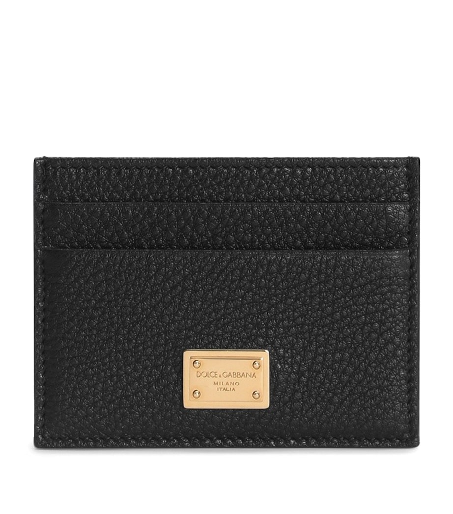 Dolce&Gabbana Leather Logo Plaque Card Holder Black Image 1