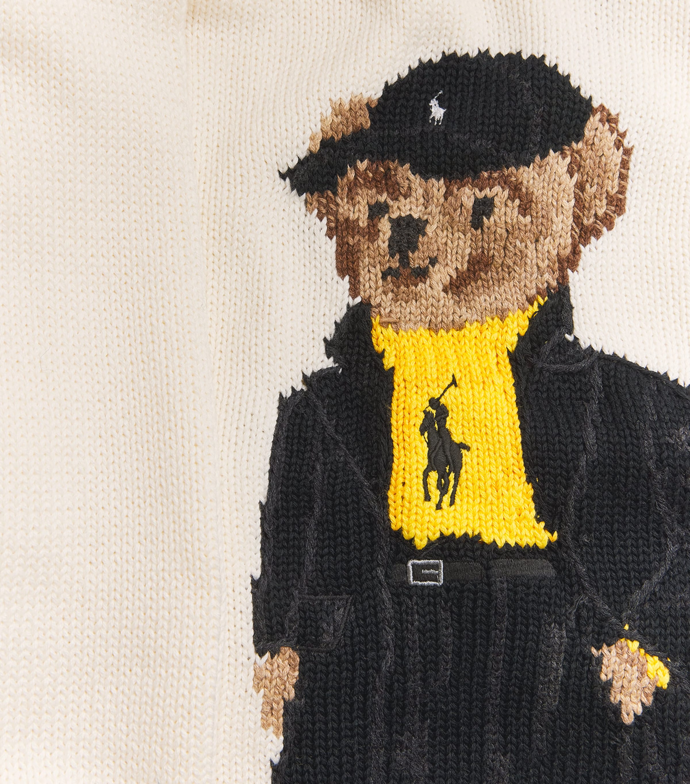 Cotton Polo Bear Sweater CLBHOUSE CREAM MULTI Image 5