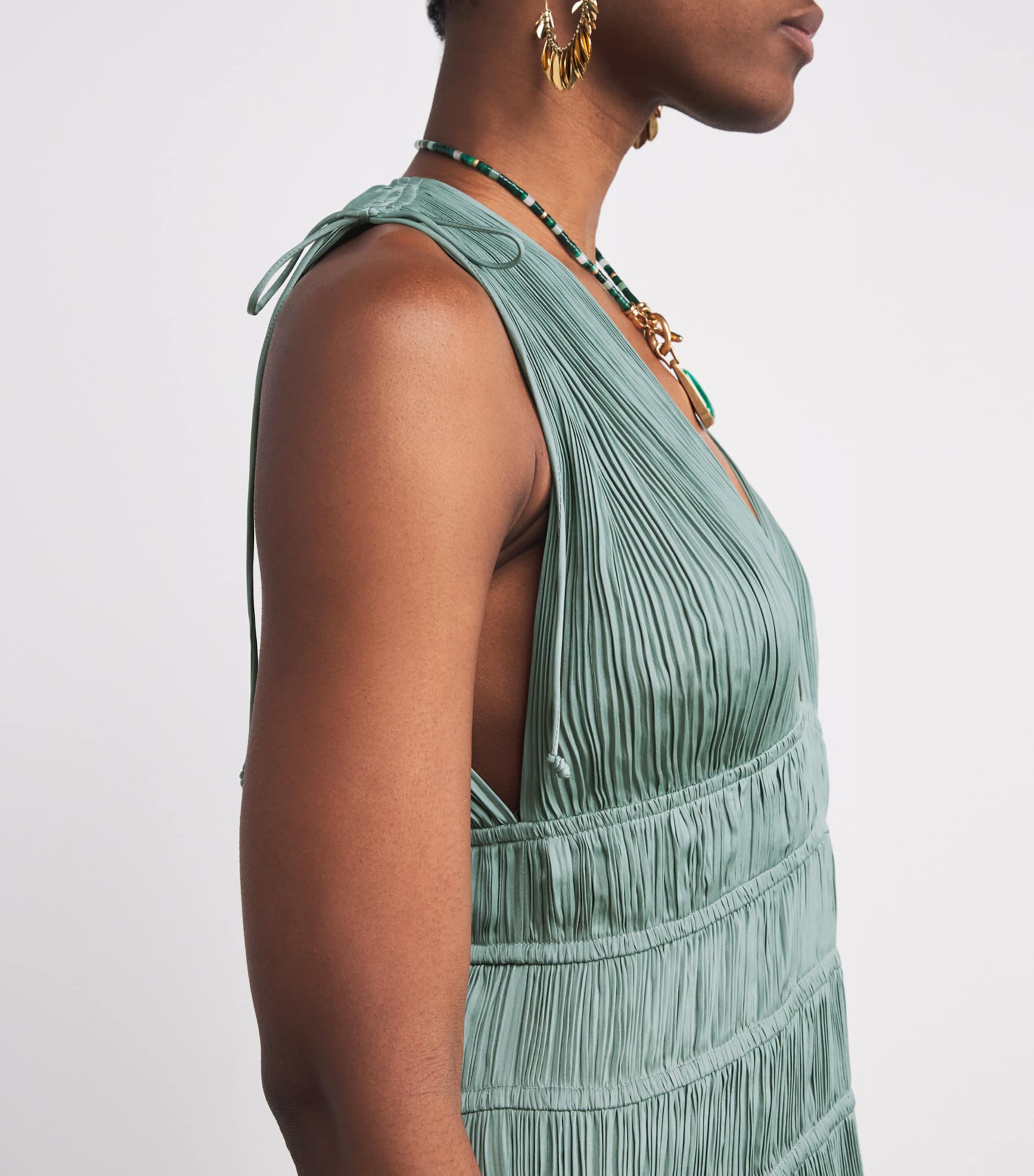 V-Neck Tasneem Maxi Dress SEA GLASS Image 4