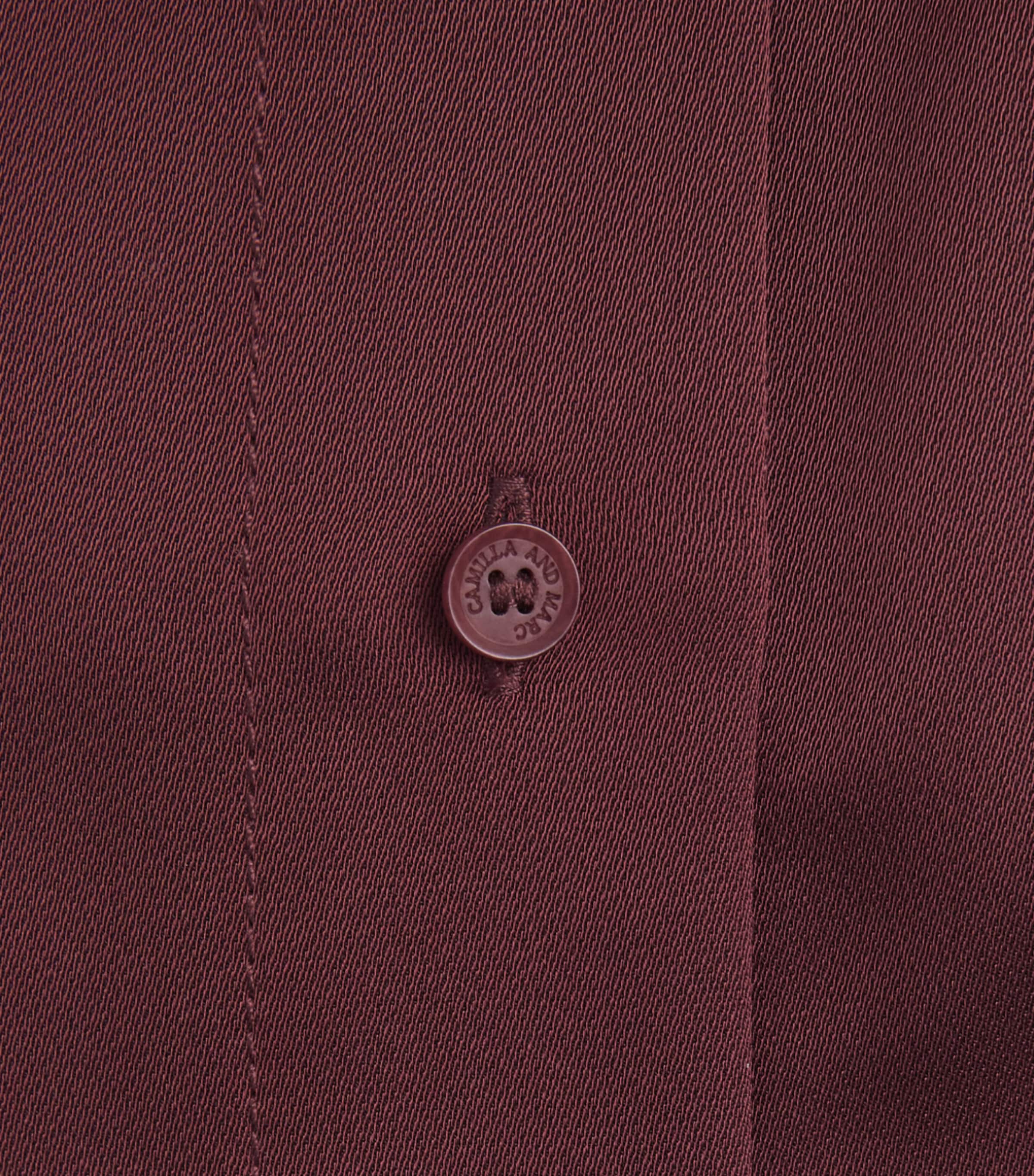 CAMILLA AND MARC Womens Satin Ground Shirt Burgundy Image 6