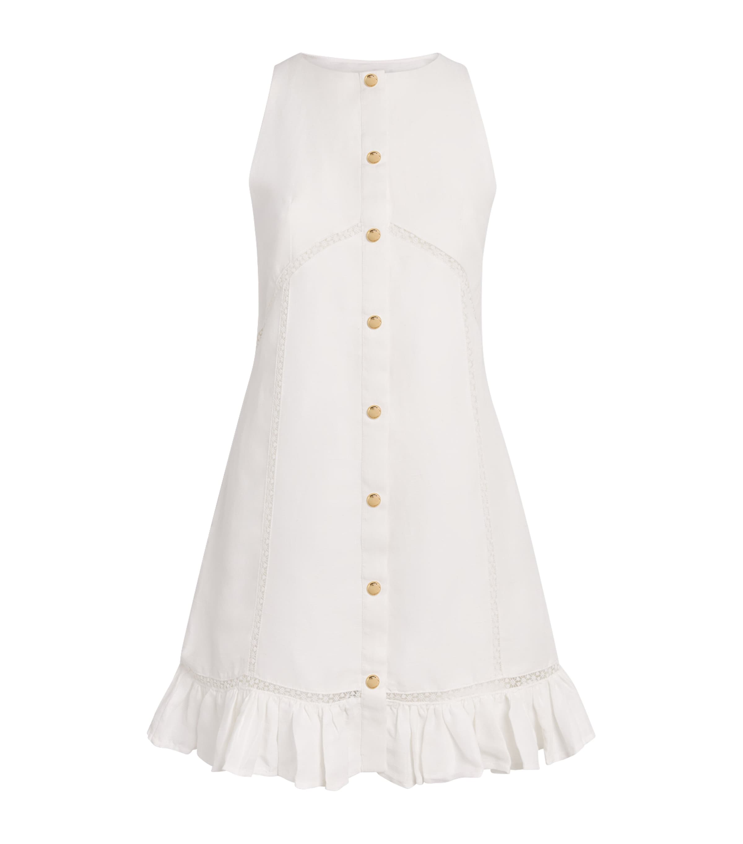 Maje Womens Embroidered Mini Dress White Image 1
