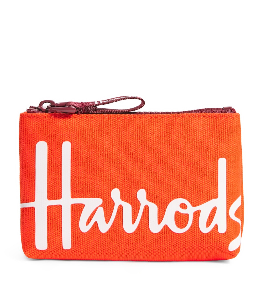 Harrods Cotton Logo Coin Purse Orange Image 1