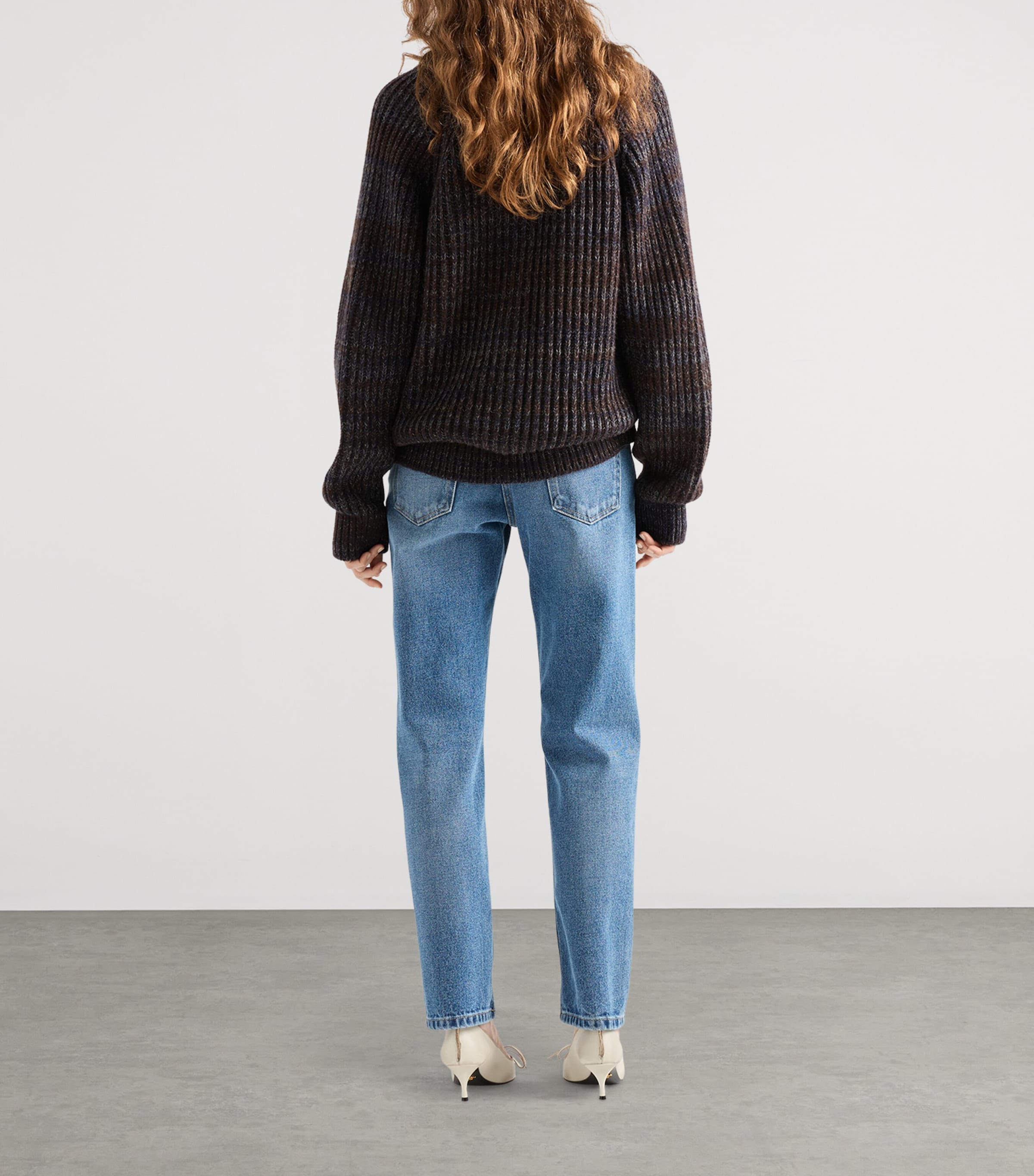 Prada Womens Low-Rise Straight Jeans Image 5