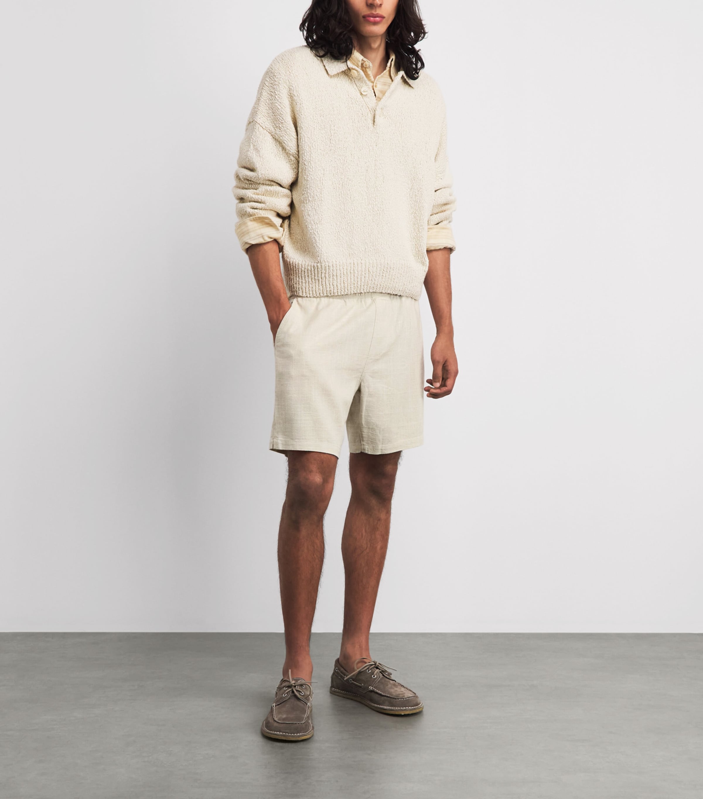 PAIGE Mens Elijah Shorts Natural Image 2