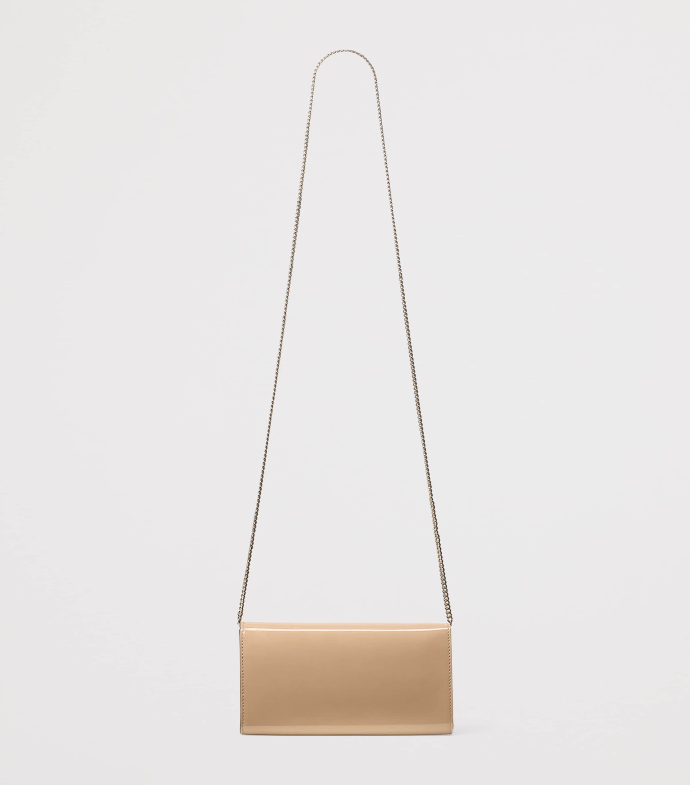 Patent Leather Emmie Clutch Bag CHAI/LIGHT GOLD Image 3