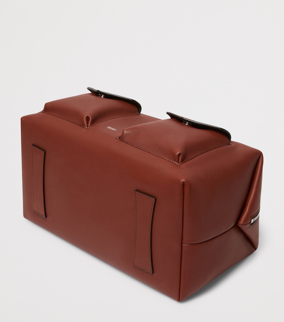 Max Mara Large Leather Boston Bowler Bag Rust Image 6