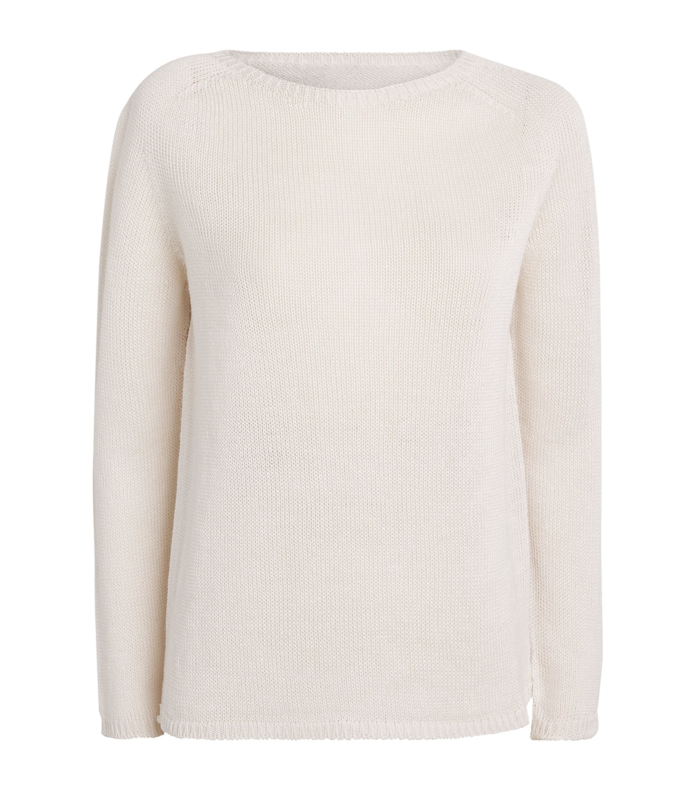 Max Mara Linen Sweater In Beige