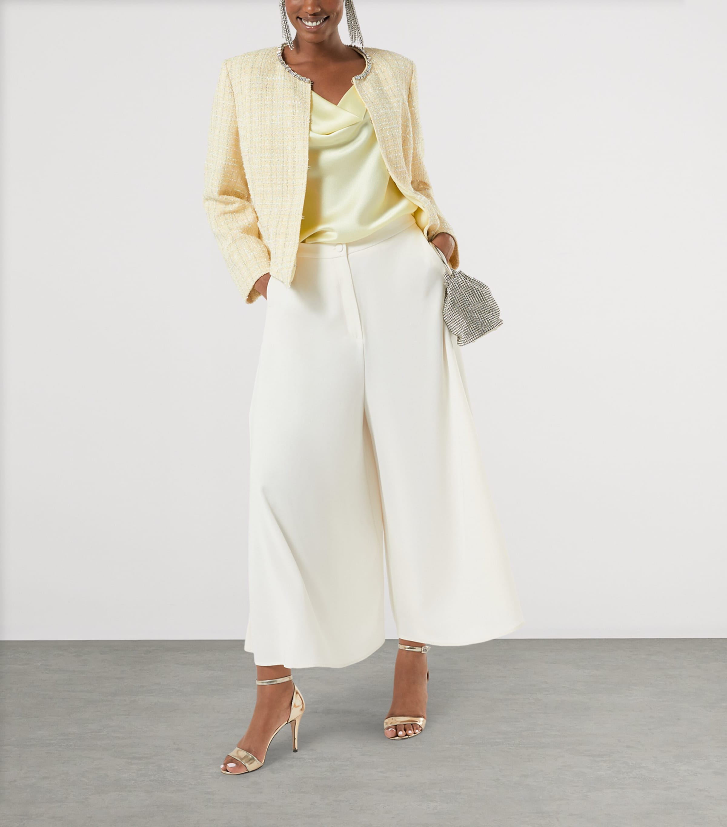 Satin Barolo Top LIGHT YELLOW Image 4