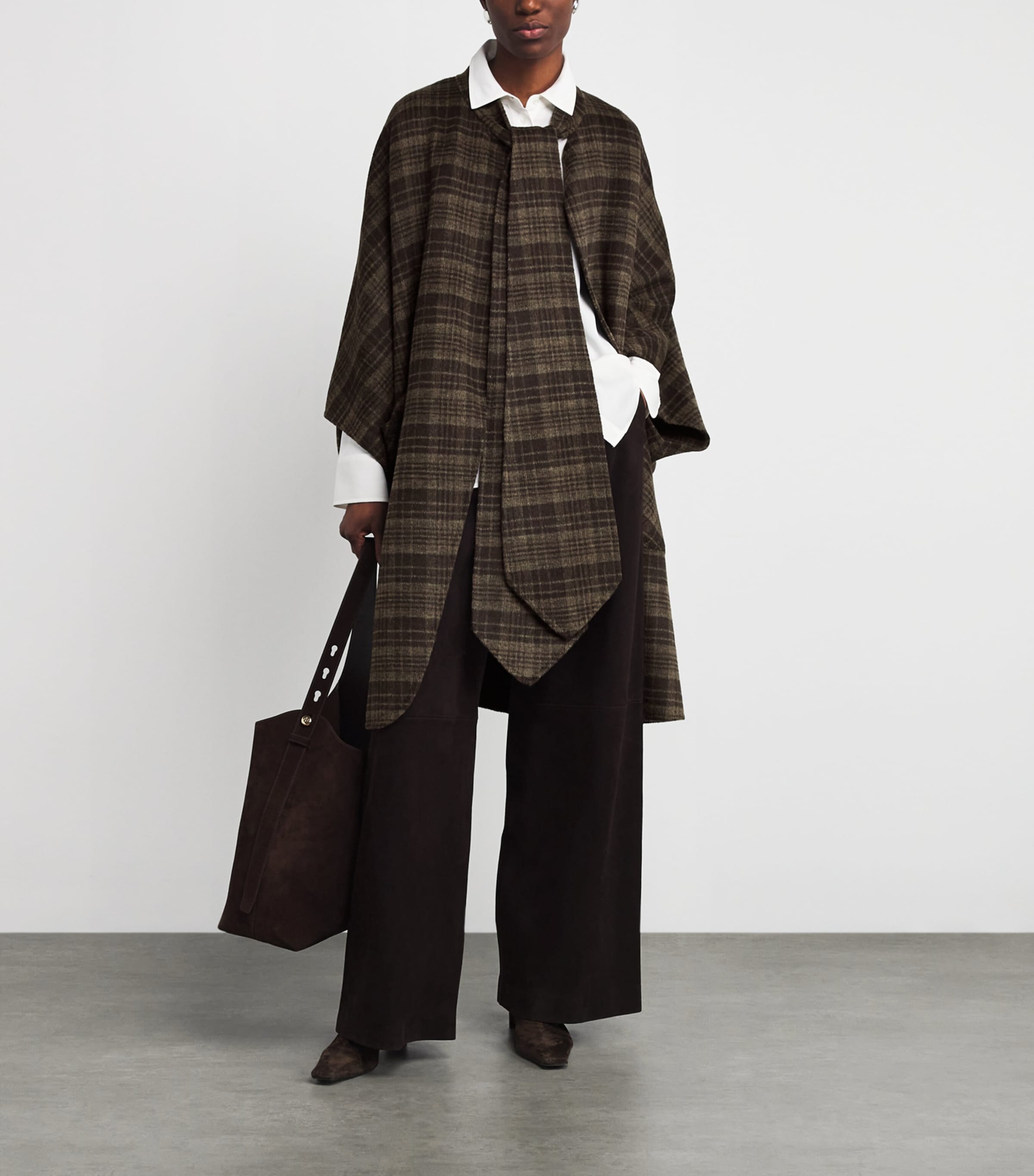 Cashmere Plaid Belleville Trench Coat MOSS PLAID Image 2
